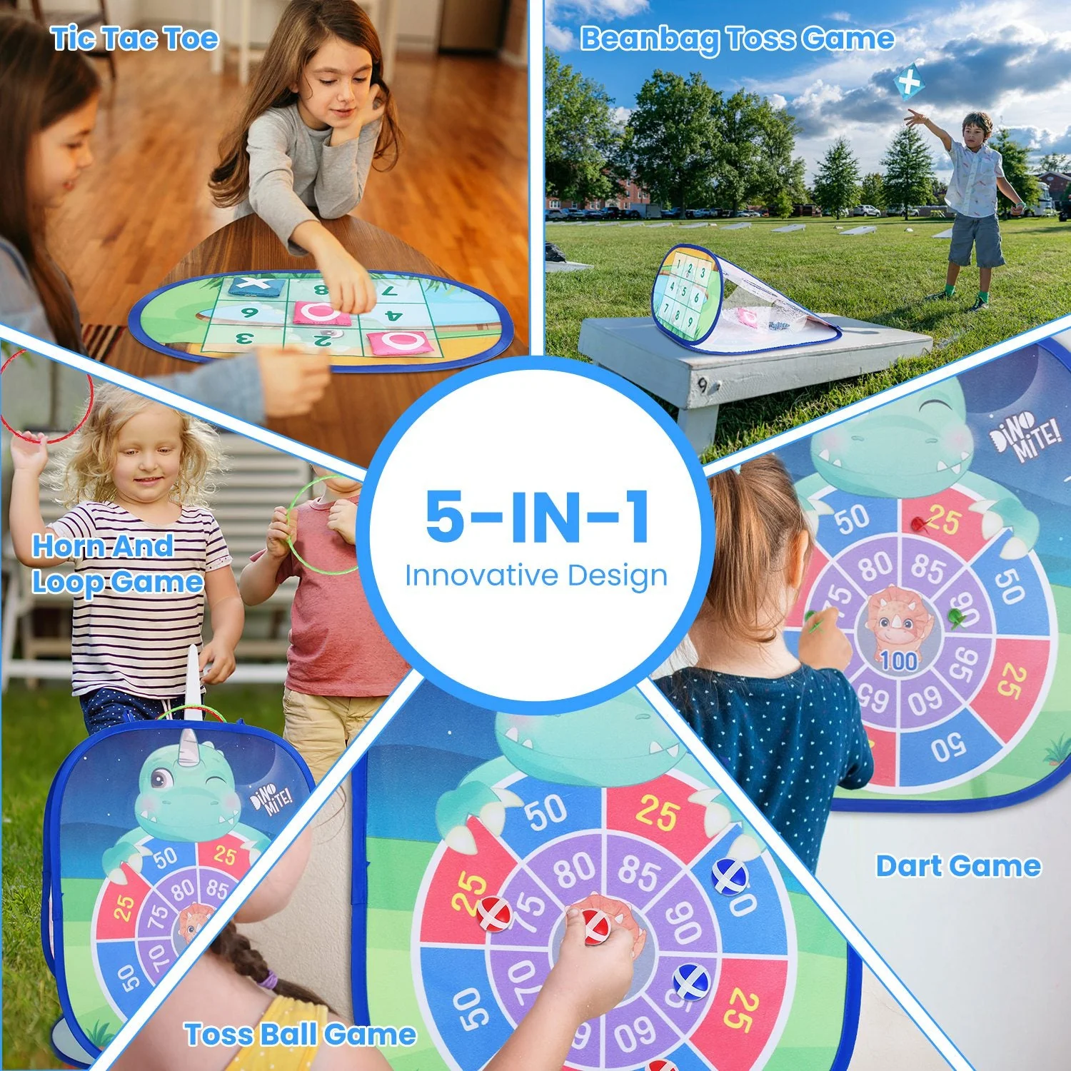 GBruno 5 in 1 Bean Bag Toss Game - Image 3