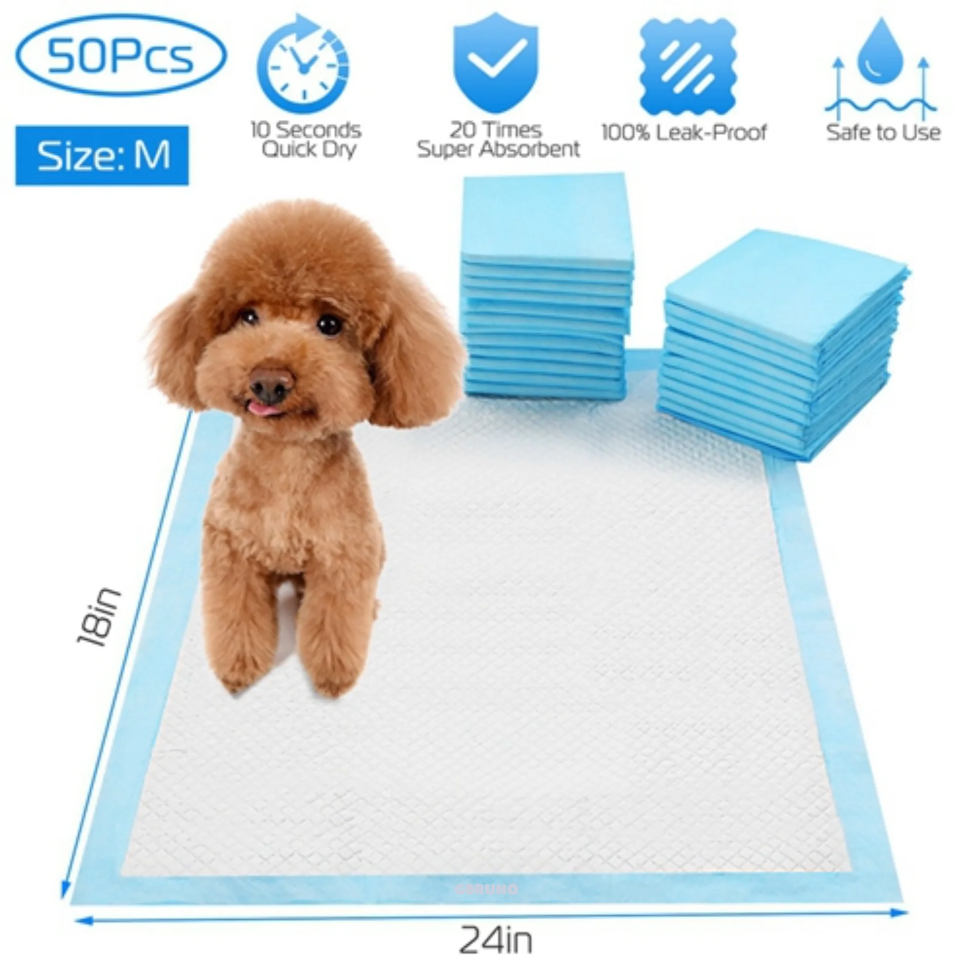 GBruno 50Pcs/Set Dog Training Pads - Image 2