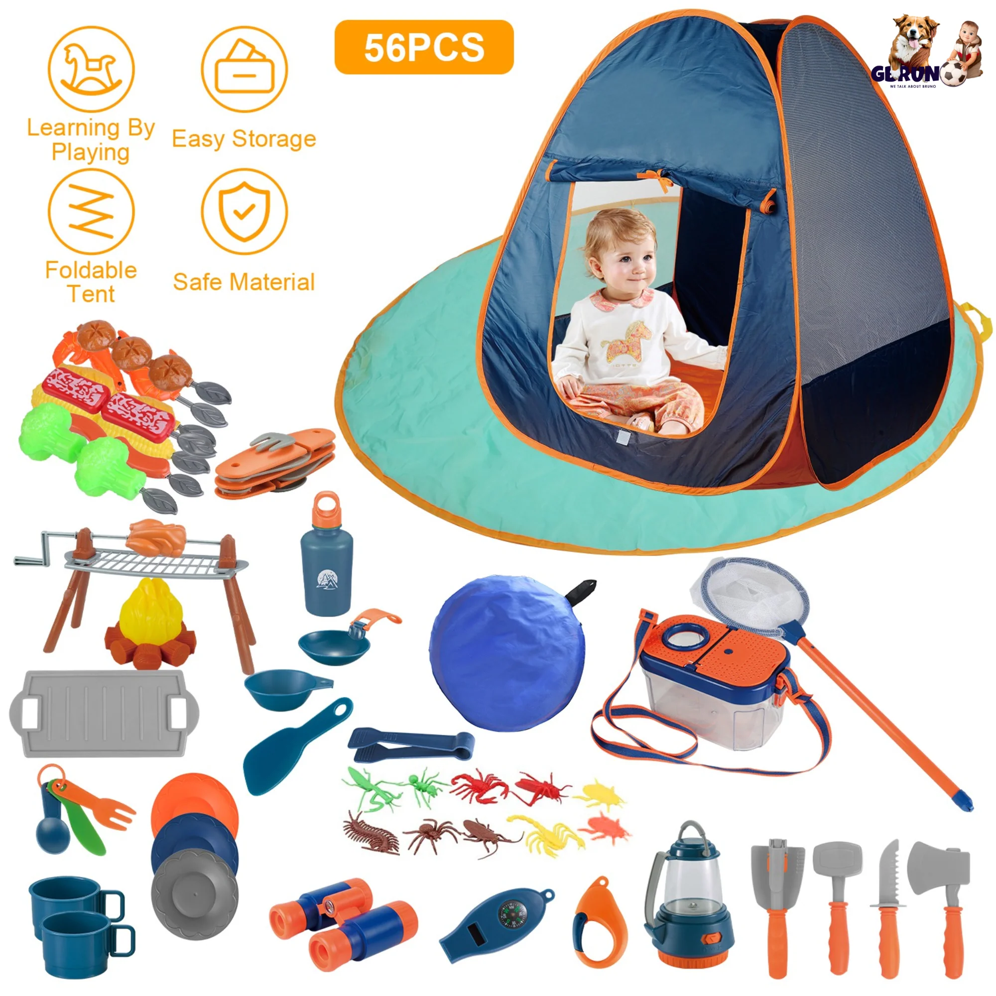GBruno 56Pcs Kids Camping Toy Set - Image 2