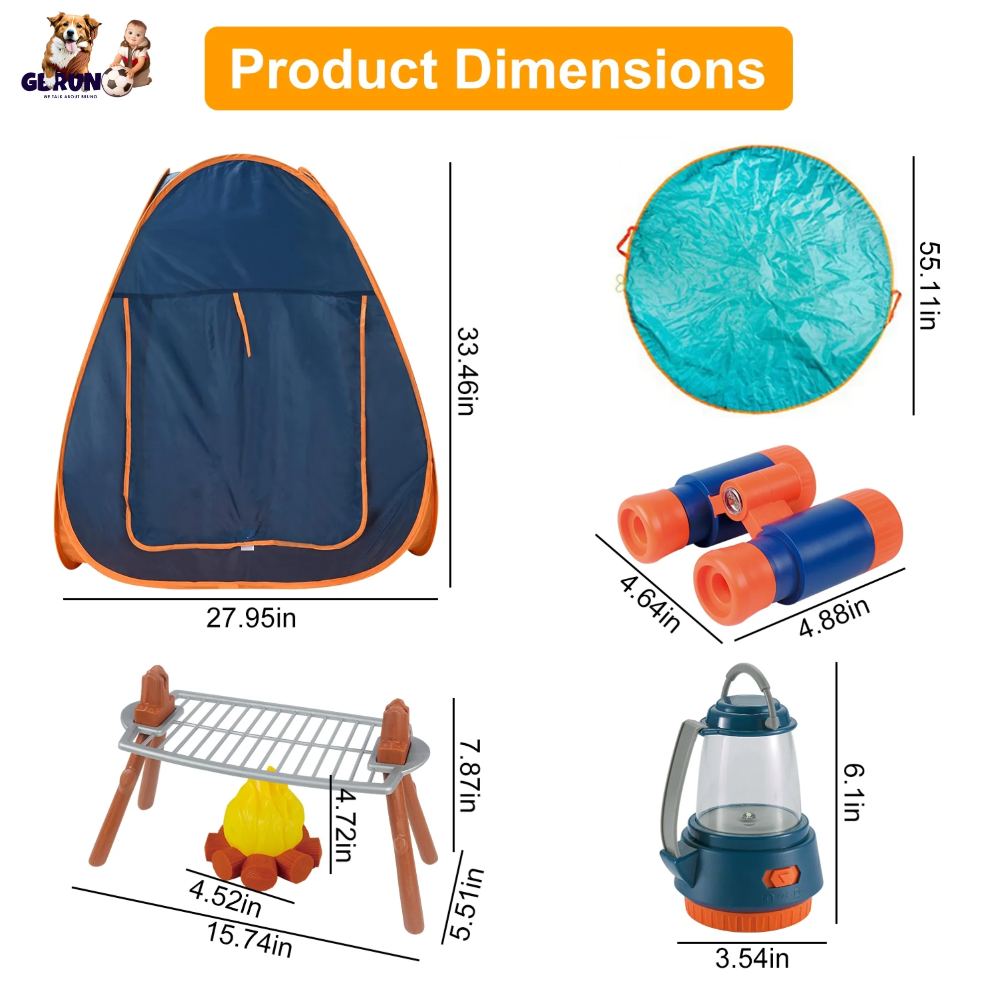 GBruno 56Pcs Kids Camping Toy Set - Image 5