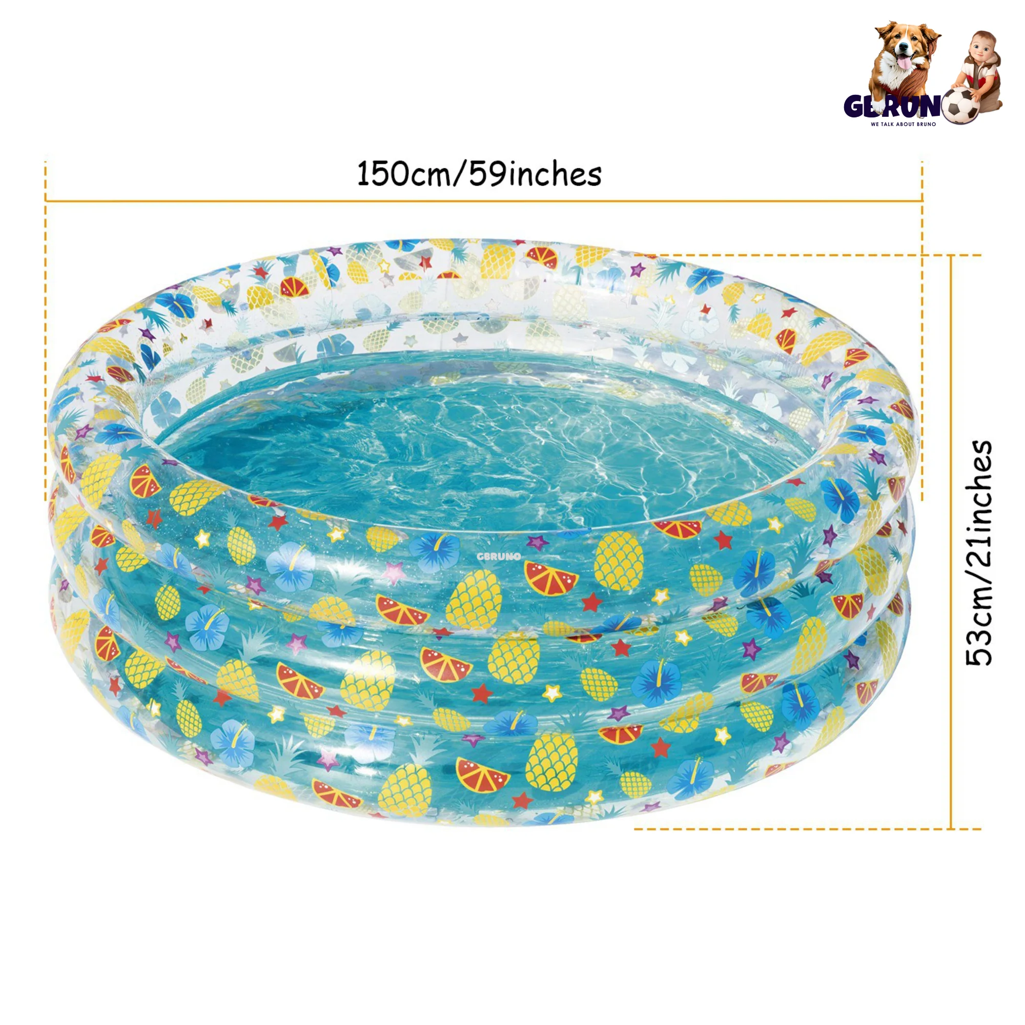GBruno 59x21in Inflatable Swimming Pool - Image 2