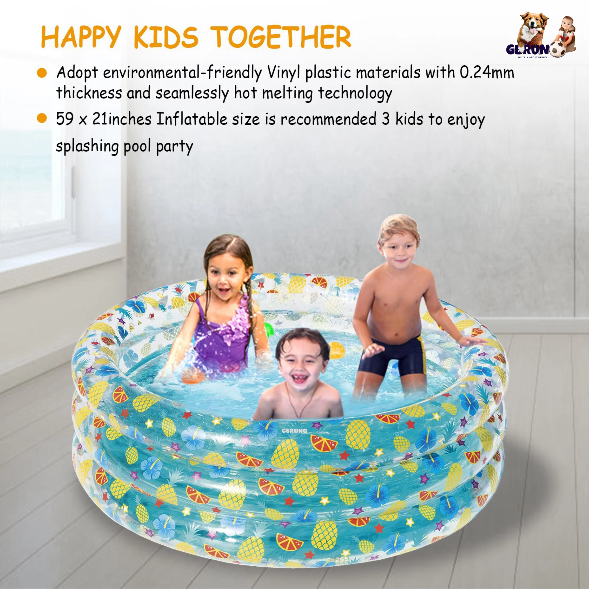 GBruno 59x21in Inflatable Swimming Pool - Image 3
