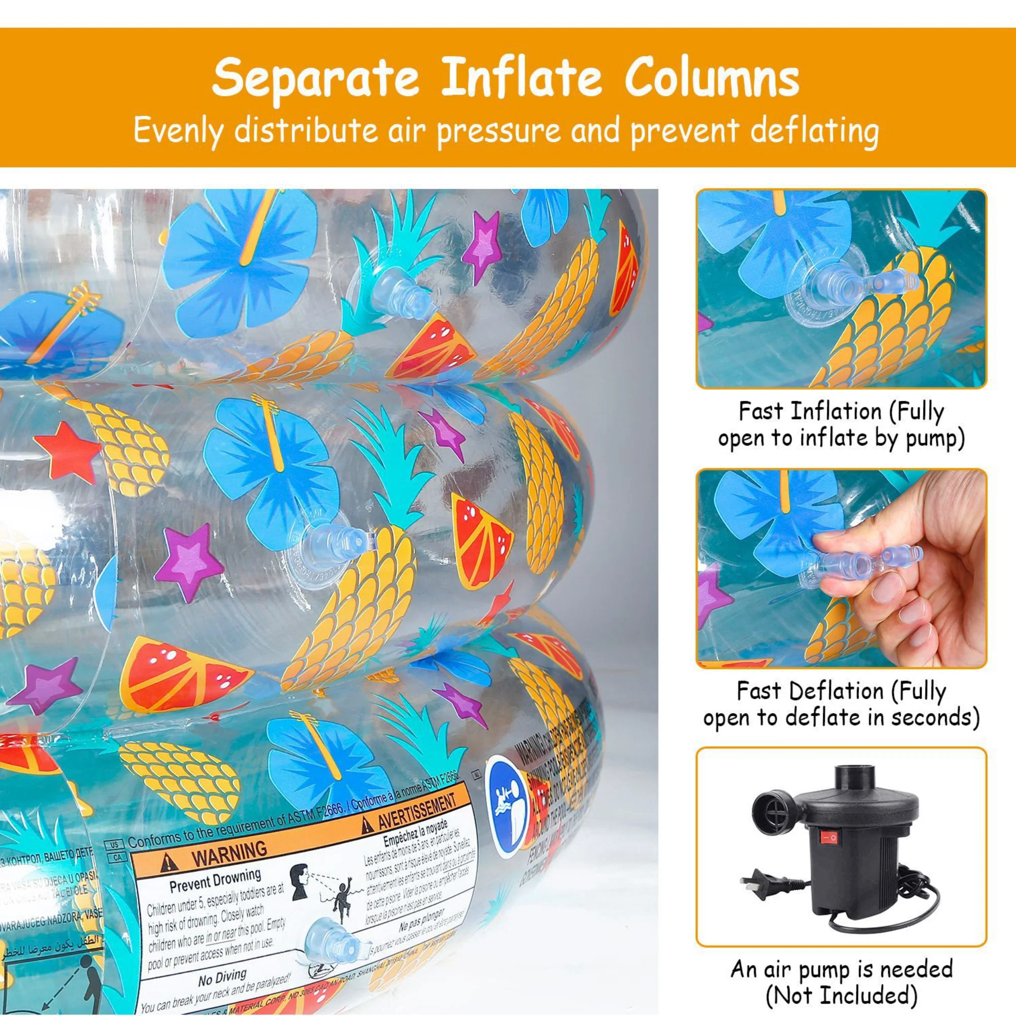 GBruno 59x21in Inflatable Swimming Pool - Image 4
