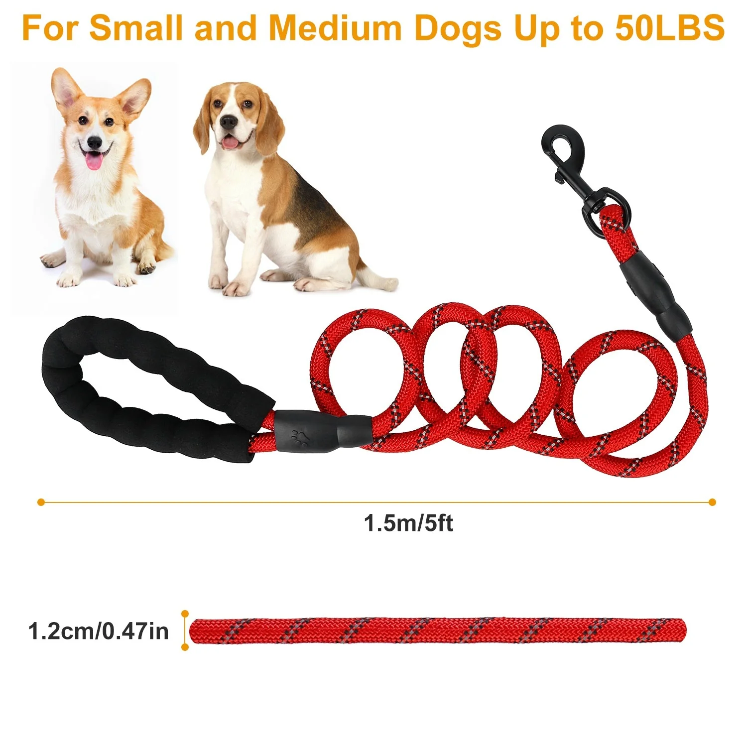 GBruno 5FT Dog Leash Dog Training Walking - Image 7