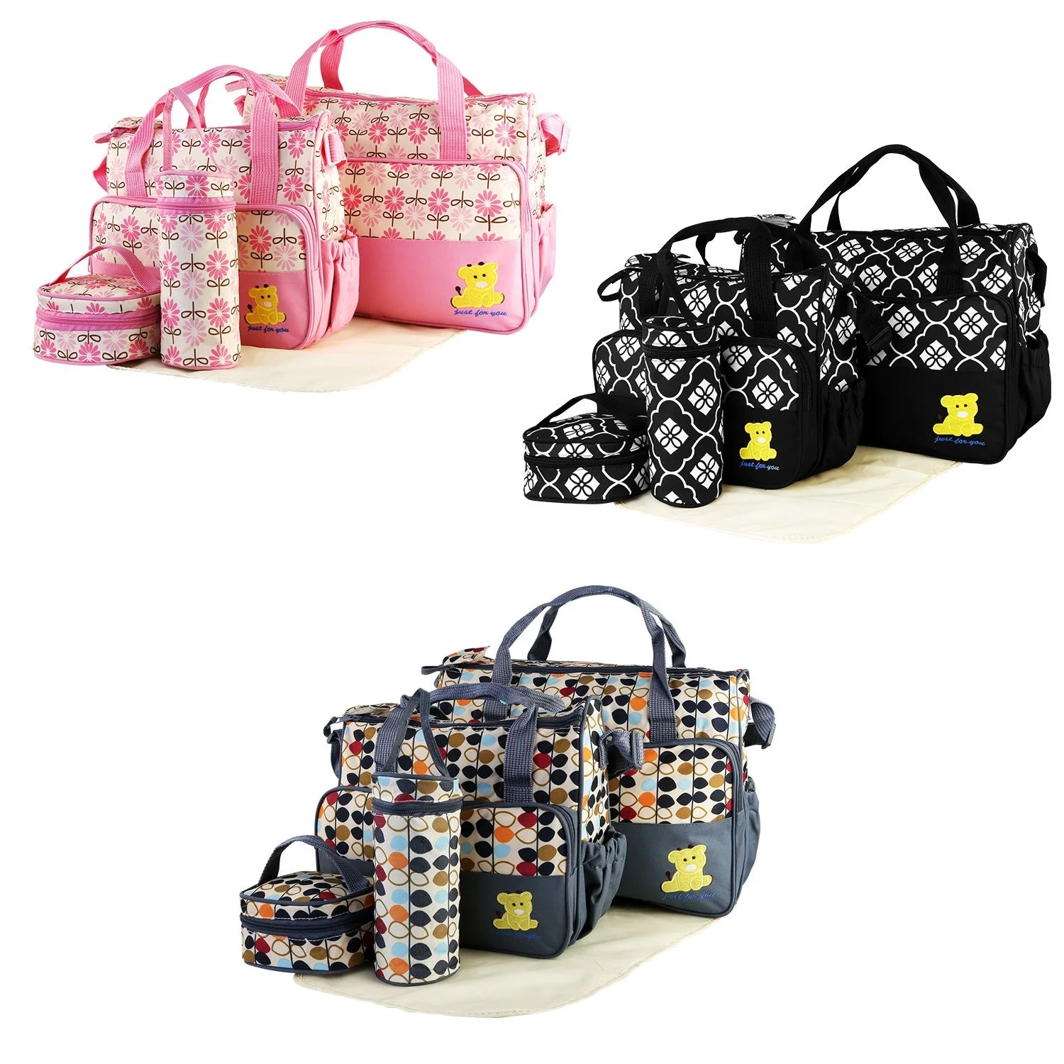 GBruno 5PCS Baby Nappy Diaper Bags - Image 2