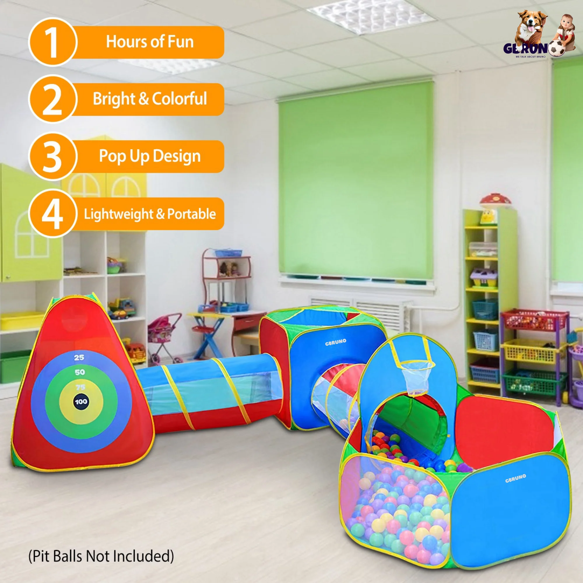 GBruno 5Pcs Kids Ball Pit Tents - Image 2