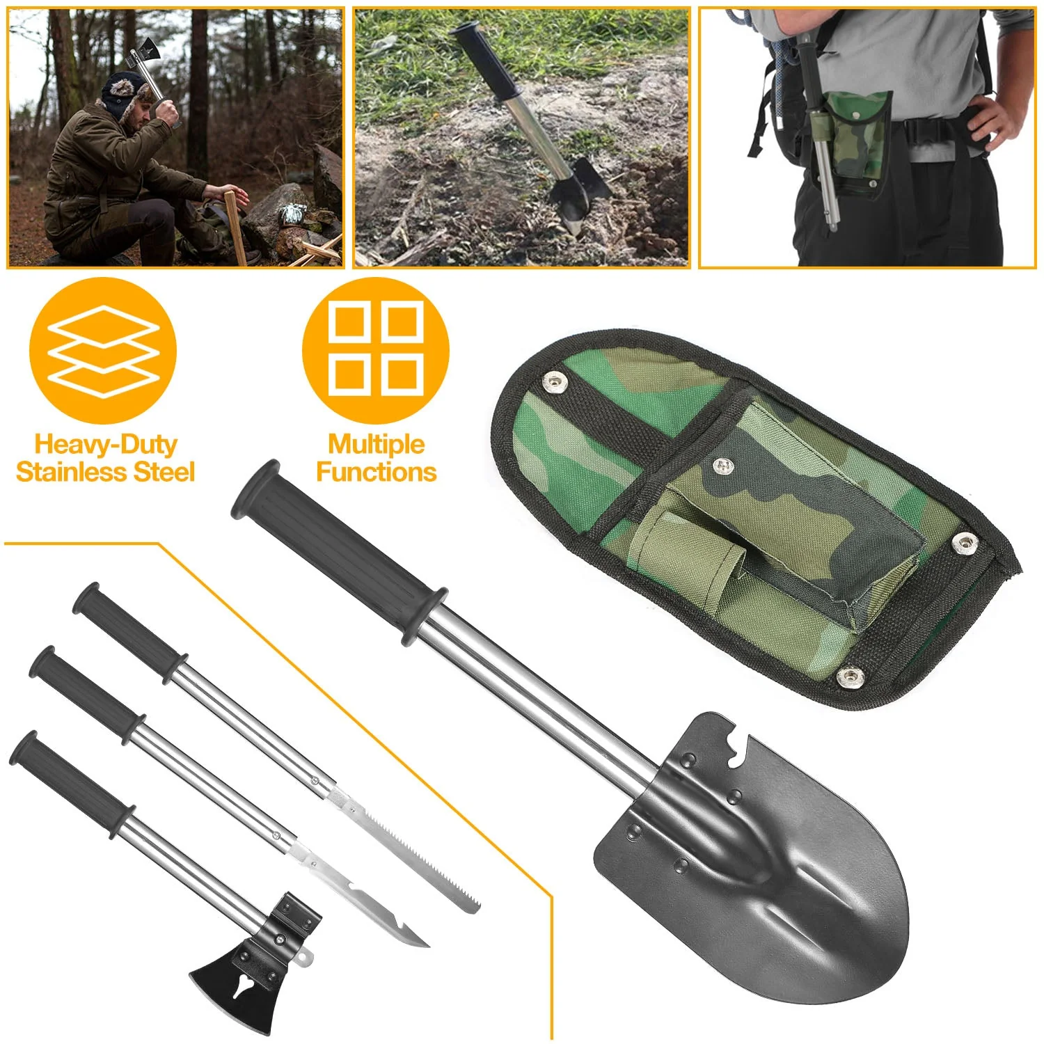 GBruno 6-in-1 Multi Tool Survival Kit - Image 2