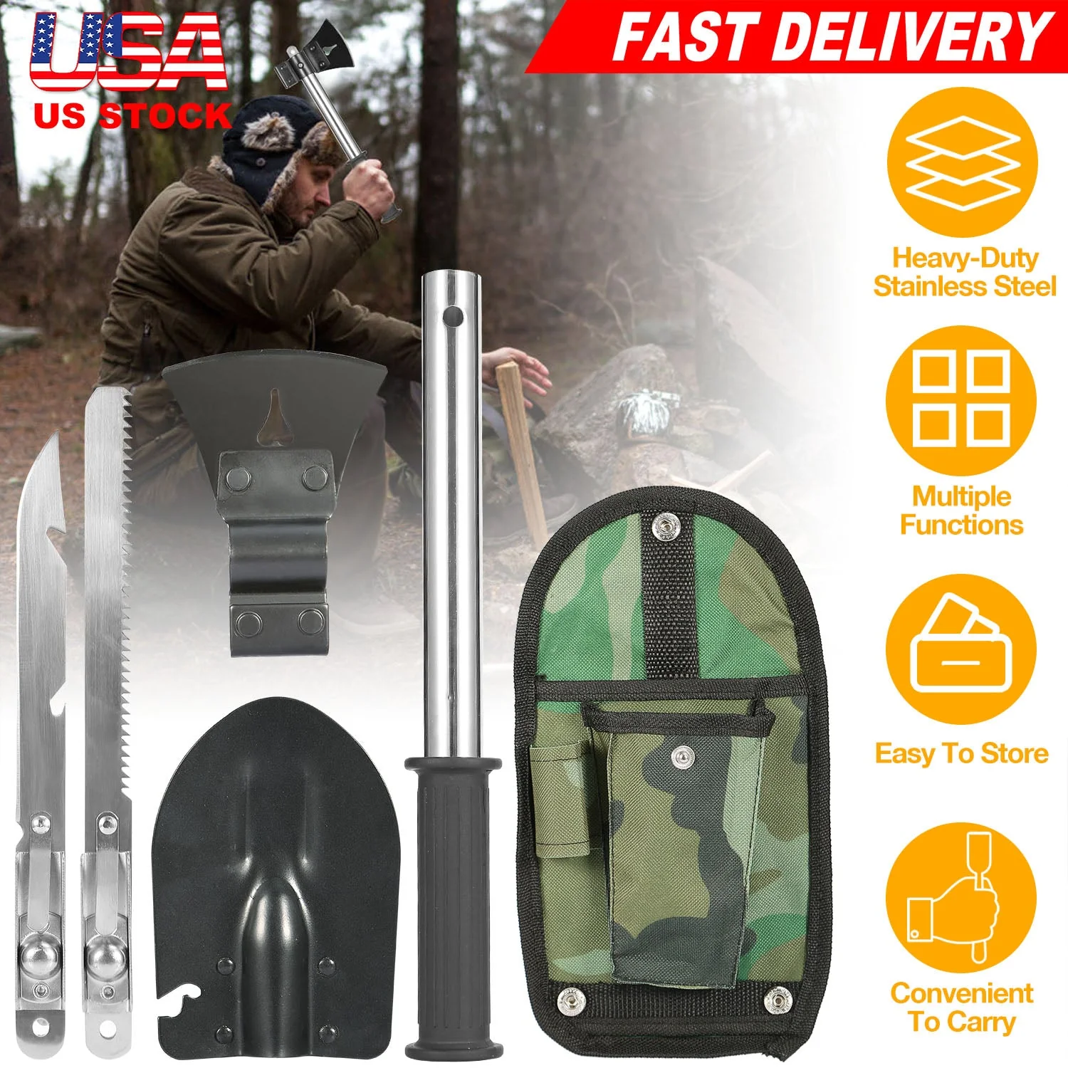 GBruno 6-in-1 Multi Tool Survival Kit - Image 3