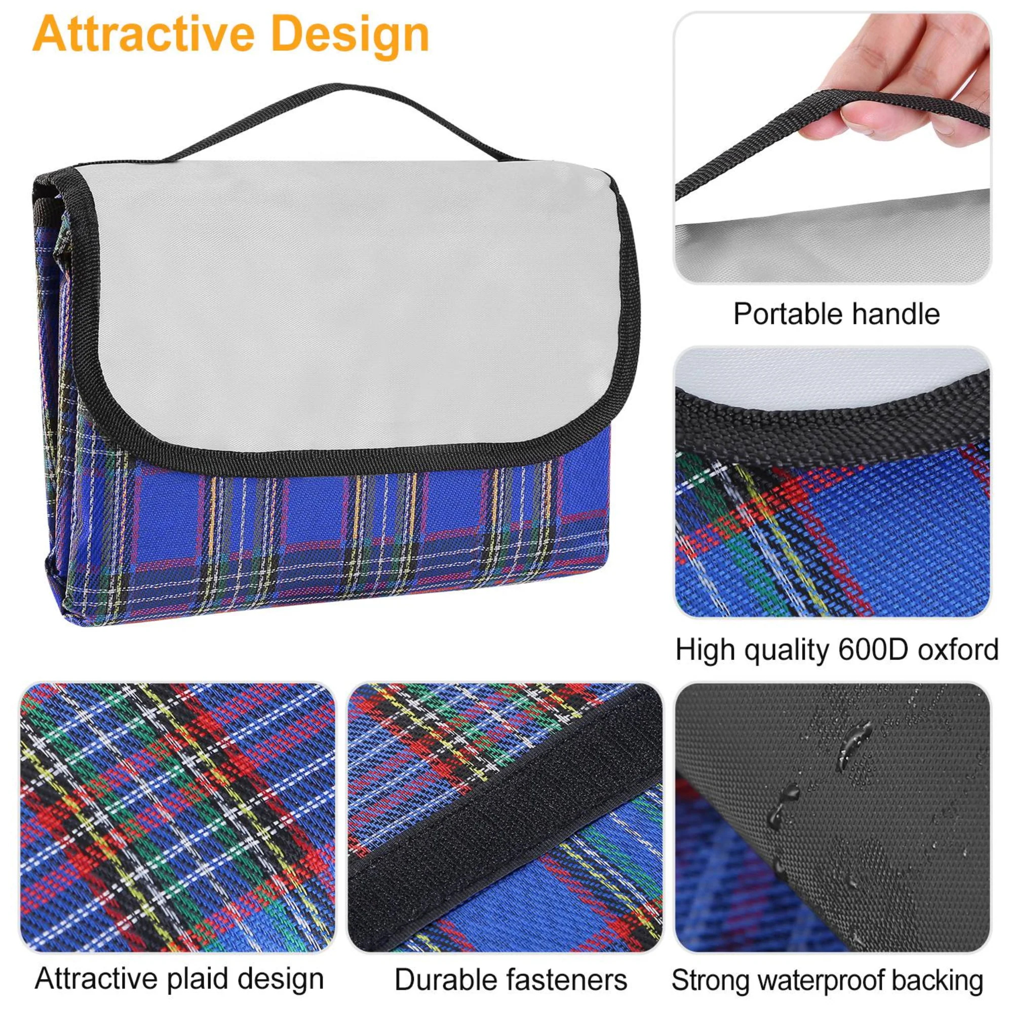 GBruno 60" x 78" Waterproof Picnic Blanket - Image 4