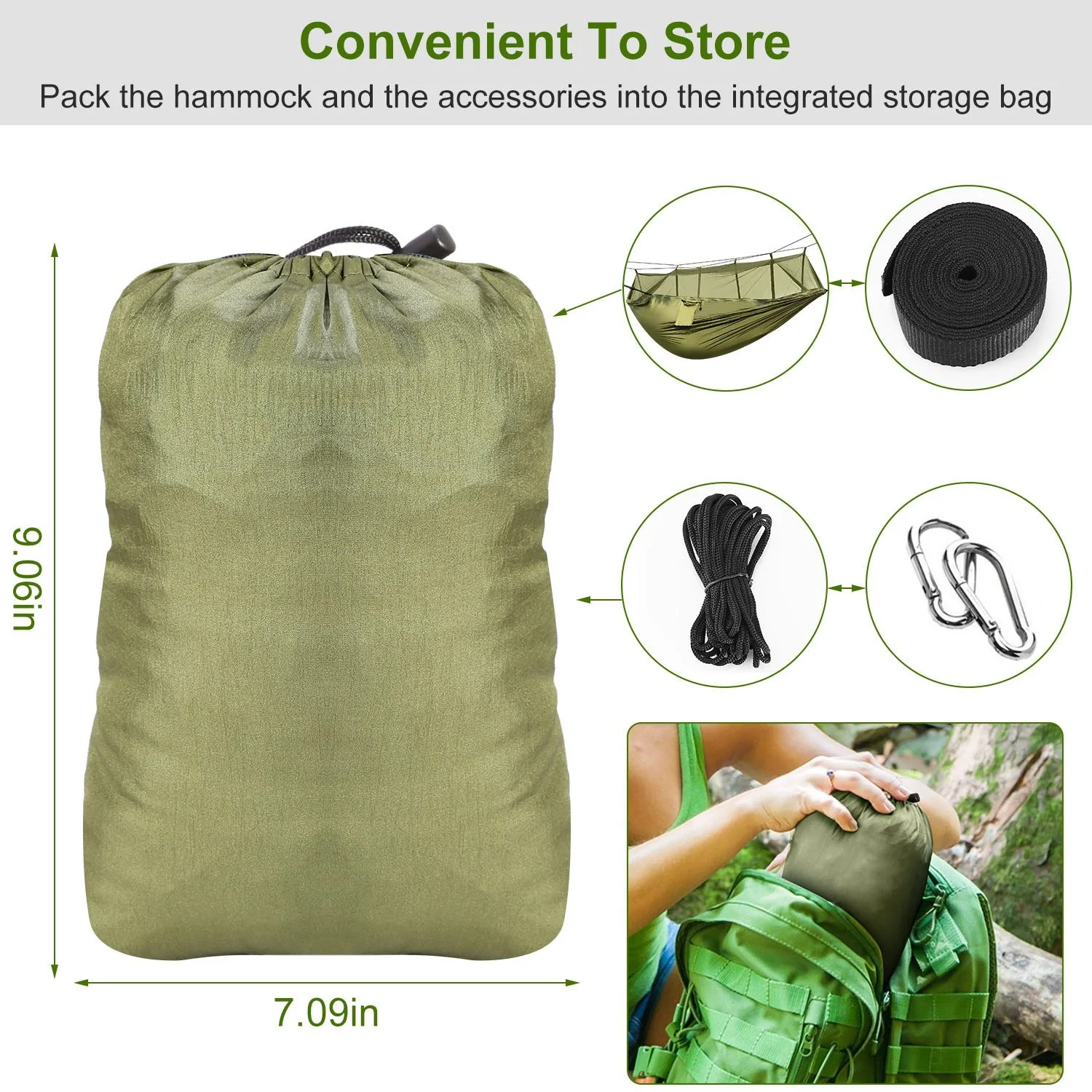GBruno 600lbs Load 2 Persons Hammock - Image 4