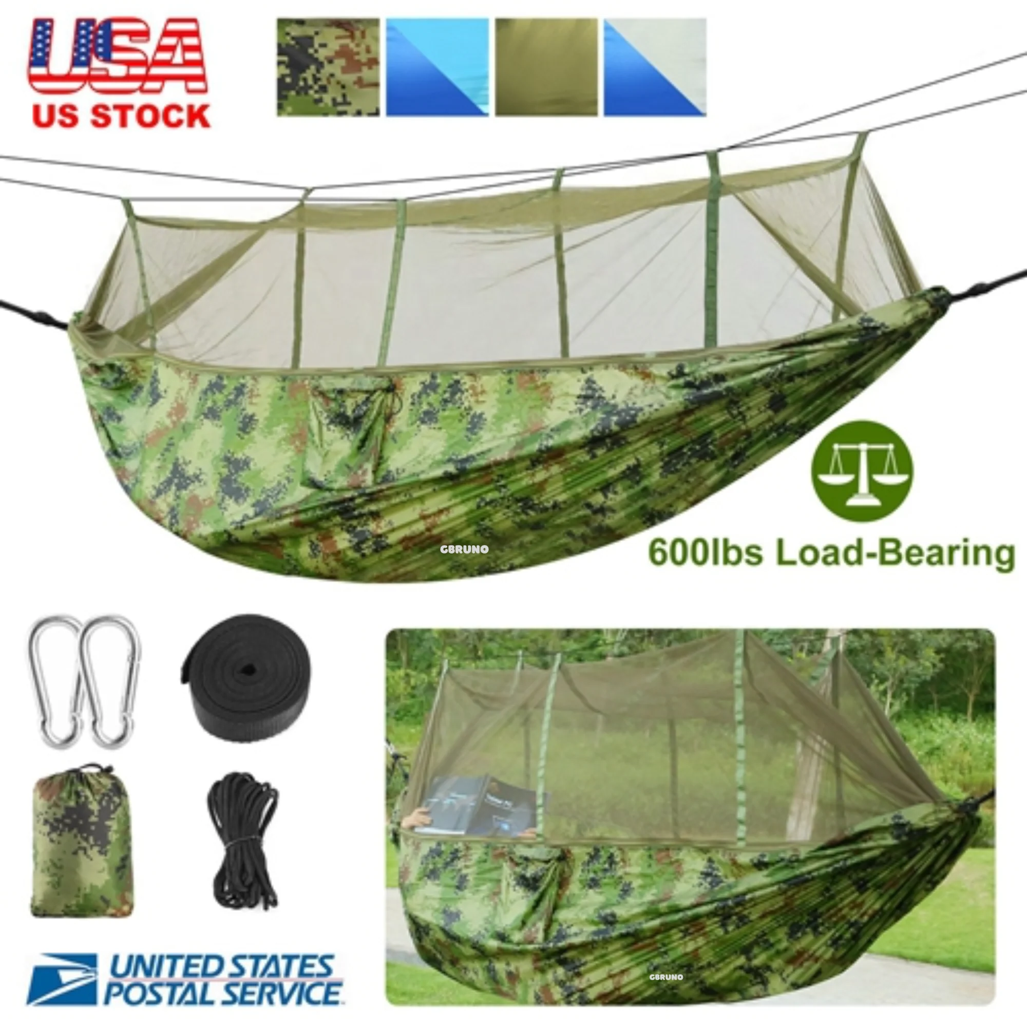 GBruno 600lbs Load 2 Persons Hammock - Image 2