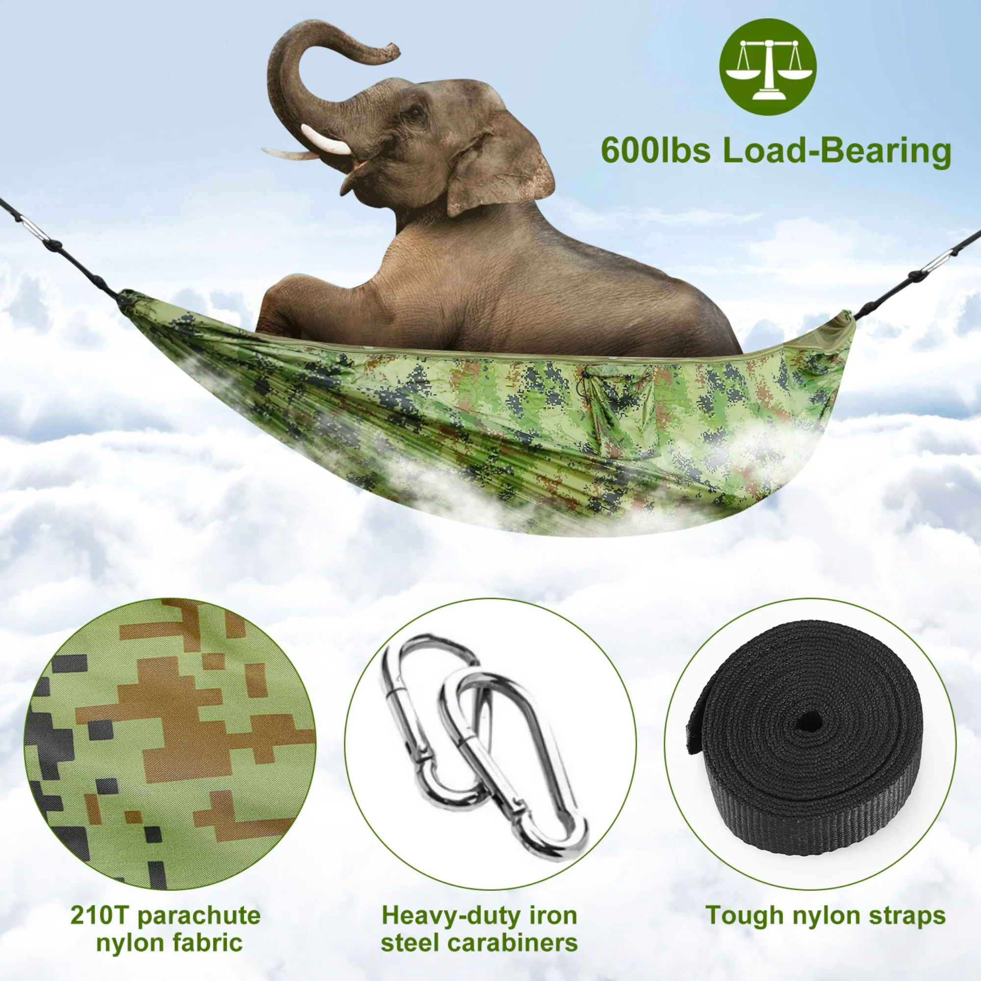 GBruno 600lbs Load 2 Persons Hammock - Image 4
