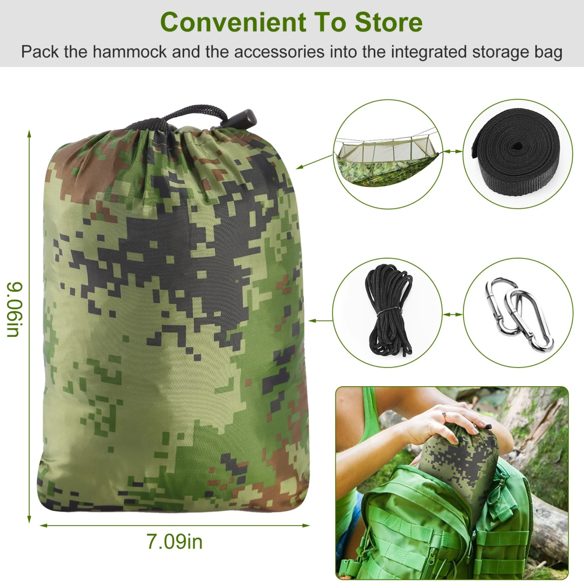 GBruno 600lbs Load 2 Persons Hammock - Image 6