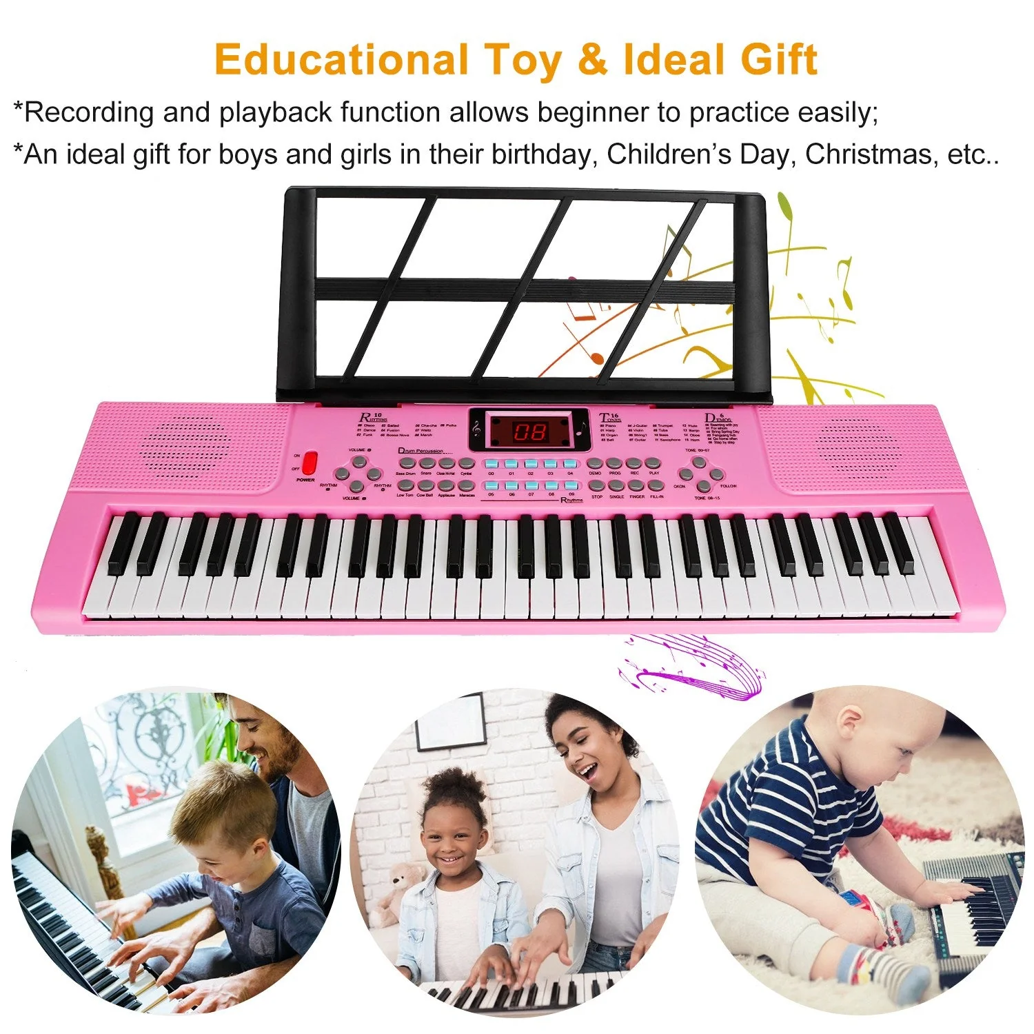 GBruno 61 Keys Digital Music Electronic Keyboard - Image 5