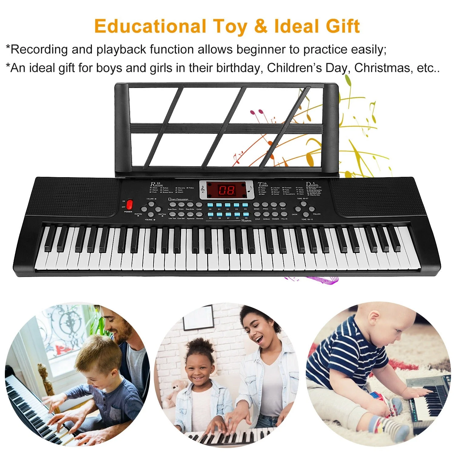 GBruno 61 Keys Digital Music Electronic Keyboard - Image 6