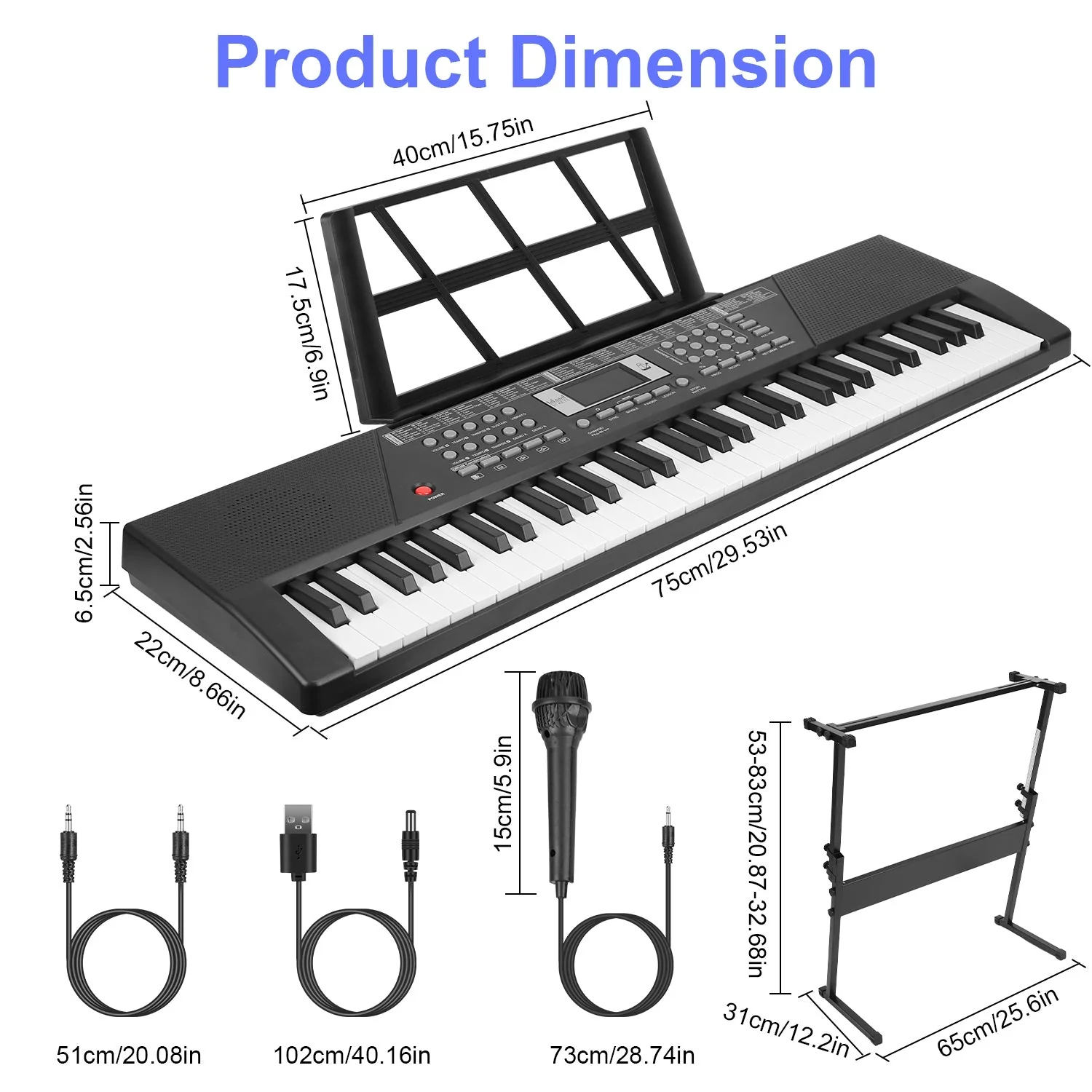GBruno 61 Keys Digital Music Keyboard - Image 3
