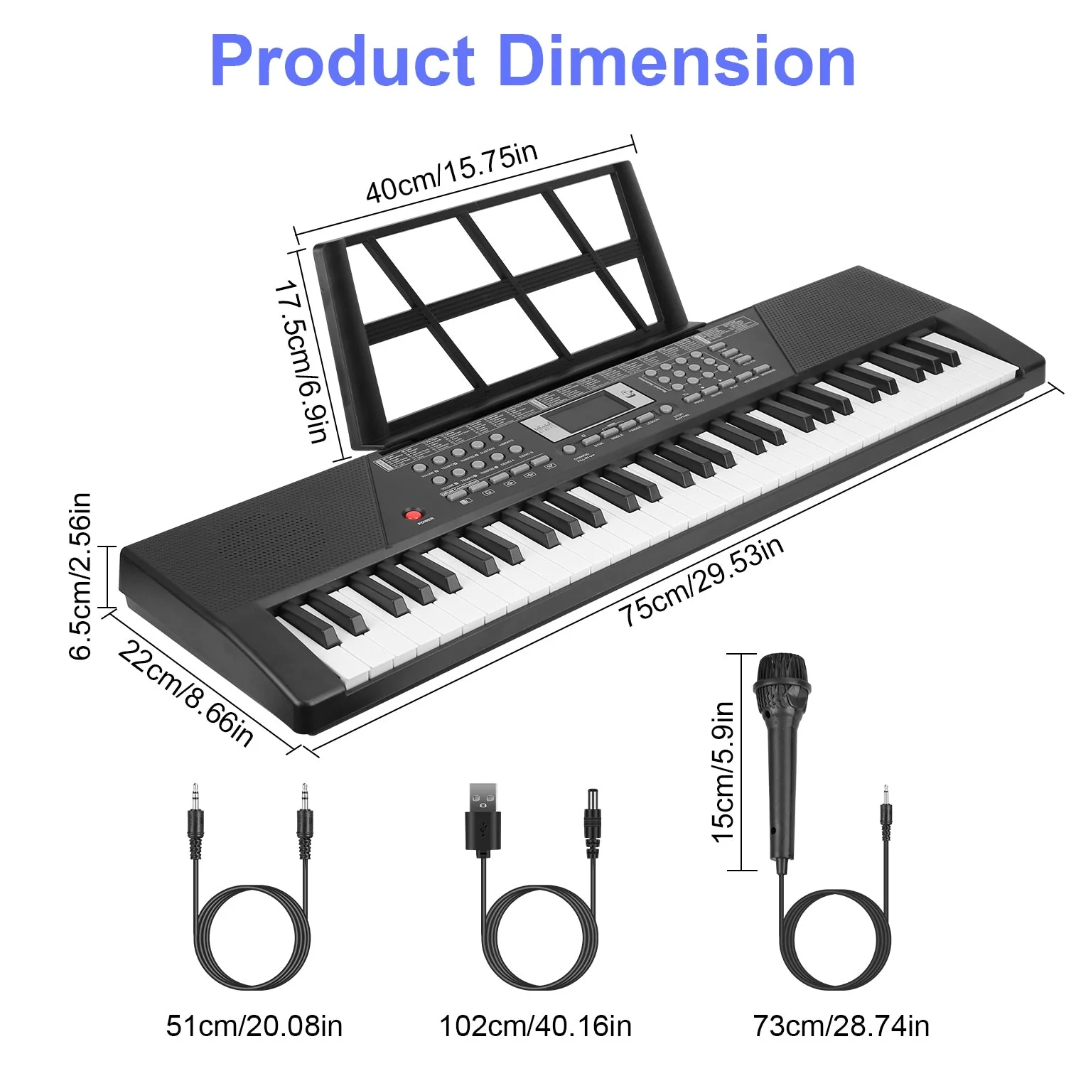 GBruno 61 Keys Digital Music Keyboard - Image 8