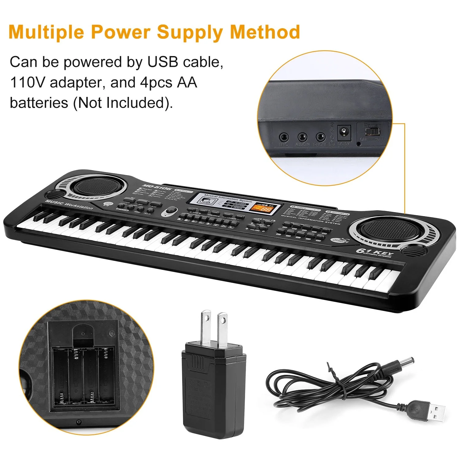GBruno 61 Keys Electronic Keyboard - Image 5