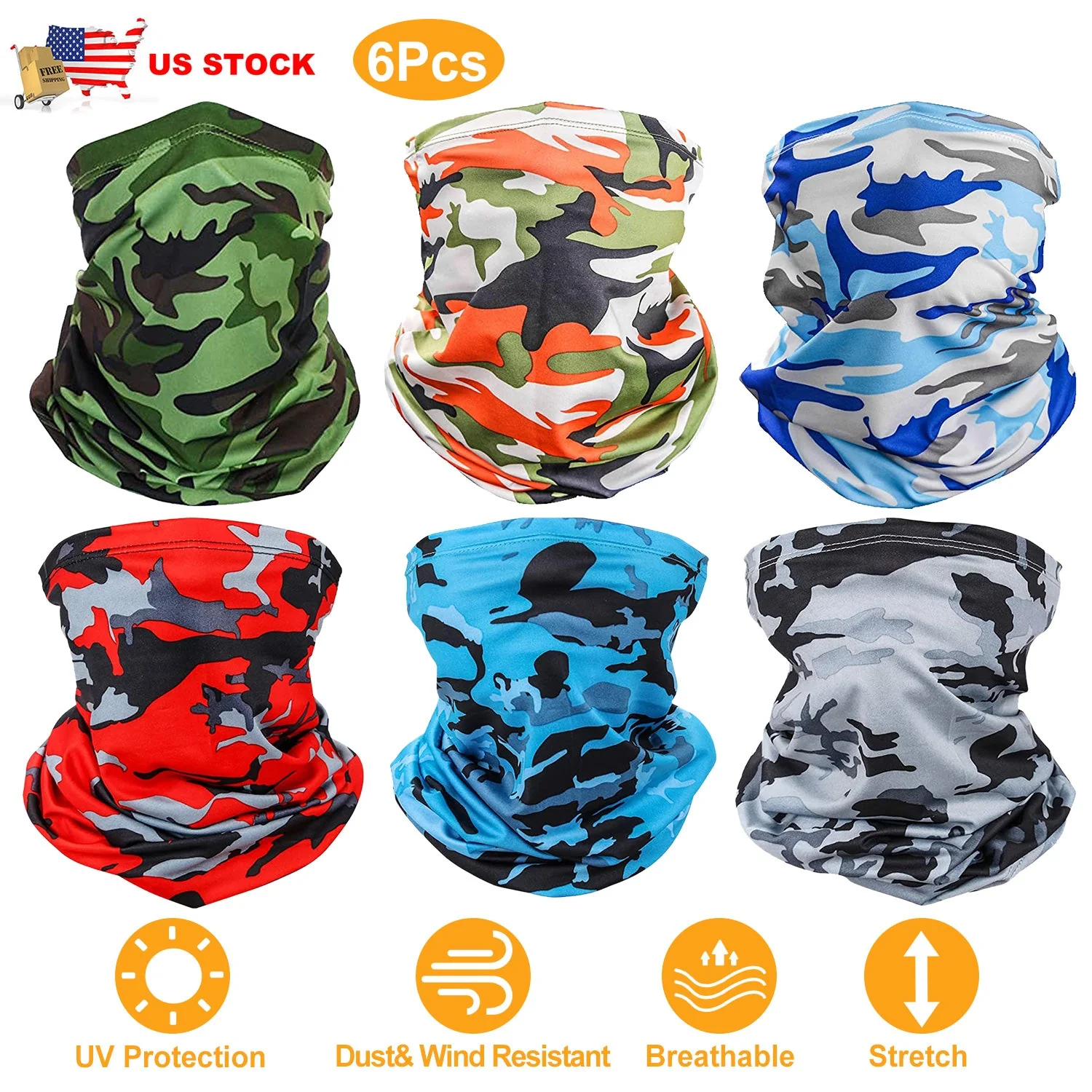 GBruno 6Pcs Summer Neck Gaiter - Image 3