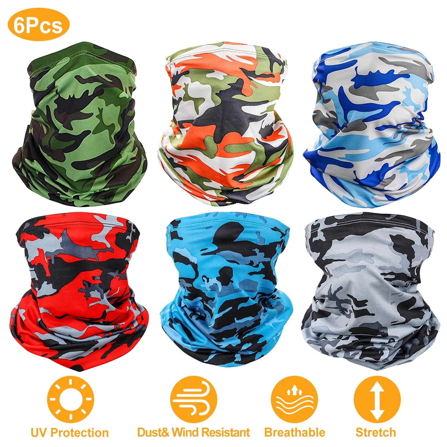 GBruno 6Pcs Summer Neck Gaiter - Image 4