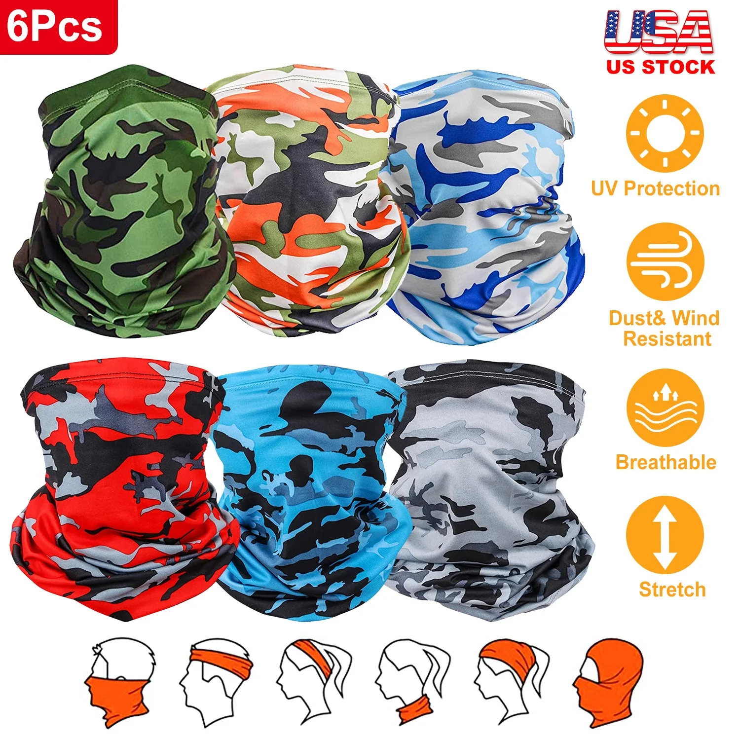 GBruno 6Pcs Summer Neck Gaiter - Image 5