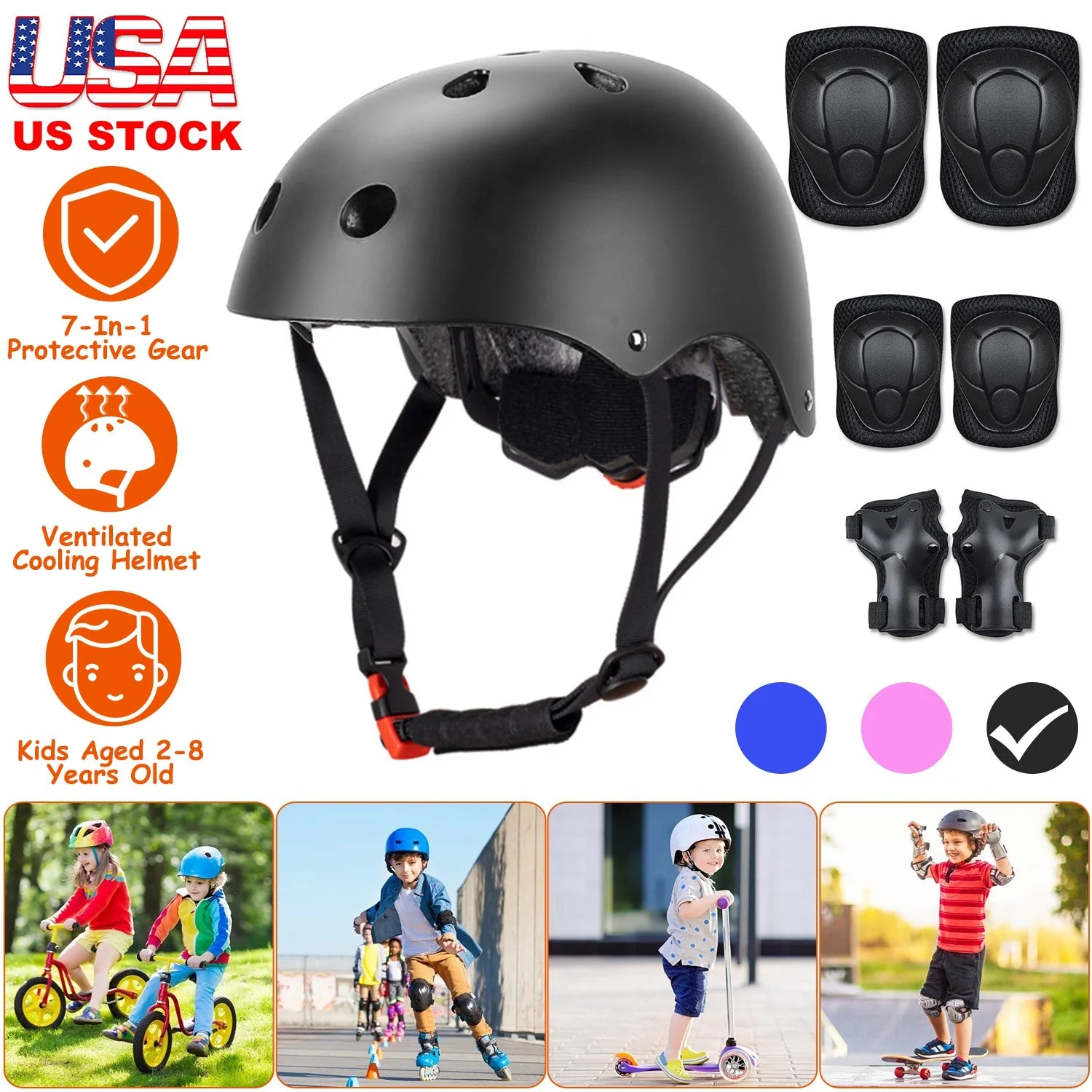GBruno 7Pcs Kids Safety Helmet Set - Image 5