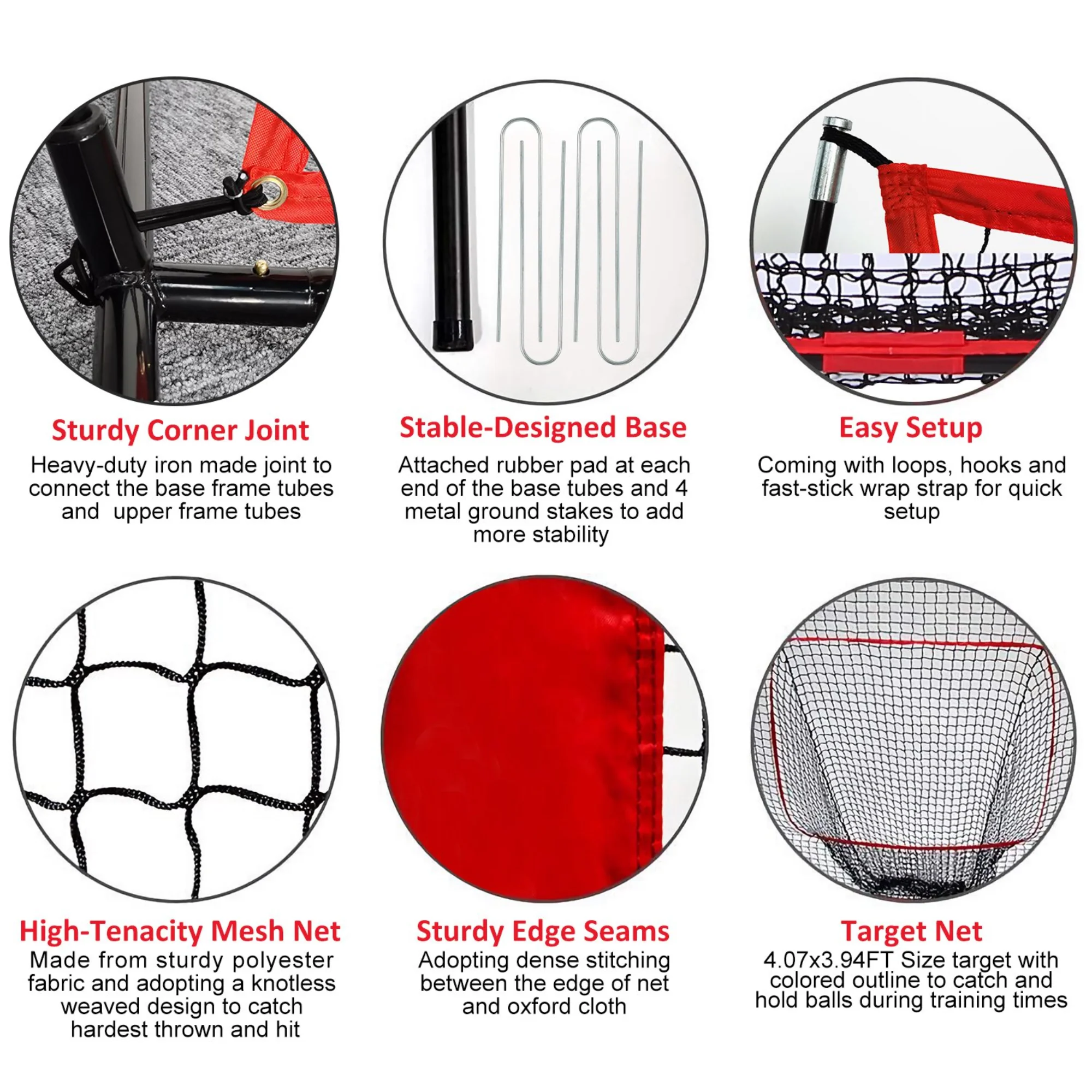 GBruno 7x7ft Baseball Softball Teeball Practice Net - Image 3