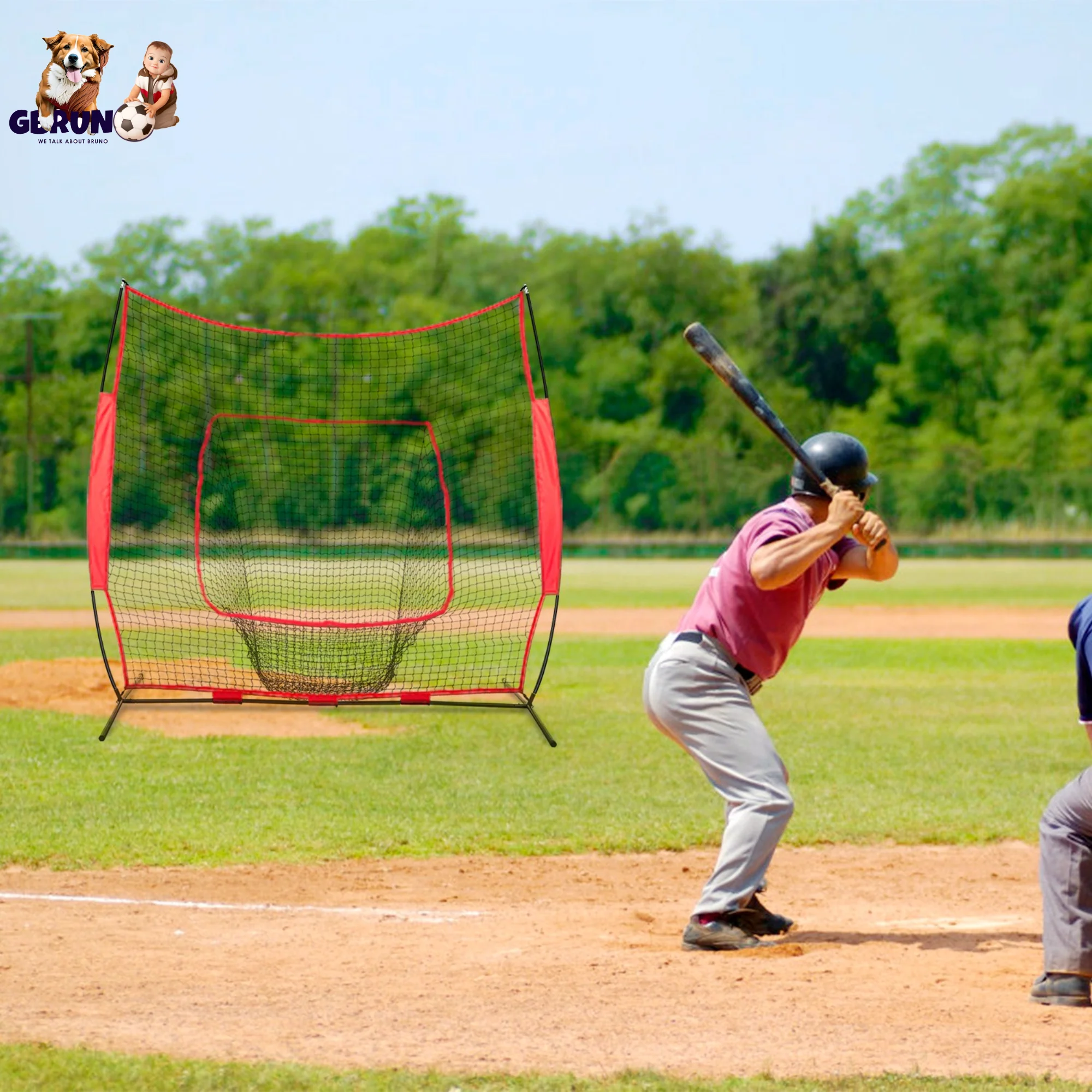 GBruno 7x7ft Baseball Softball Teeball Practice Net - Image 5