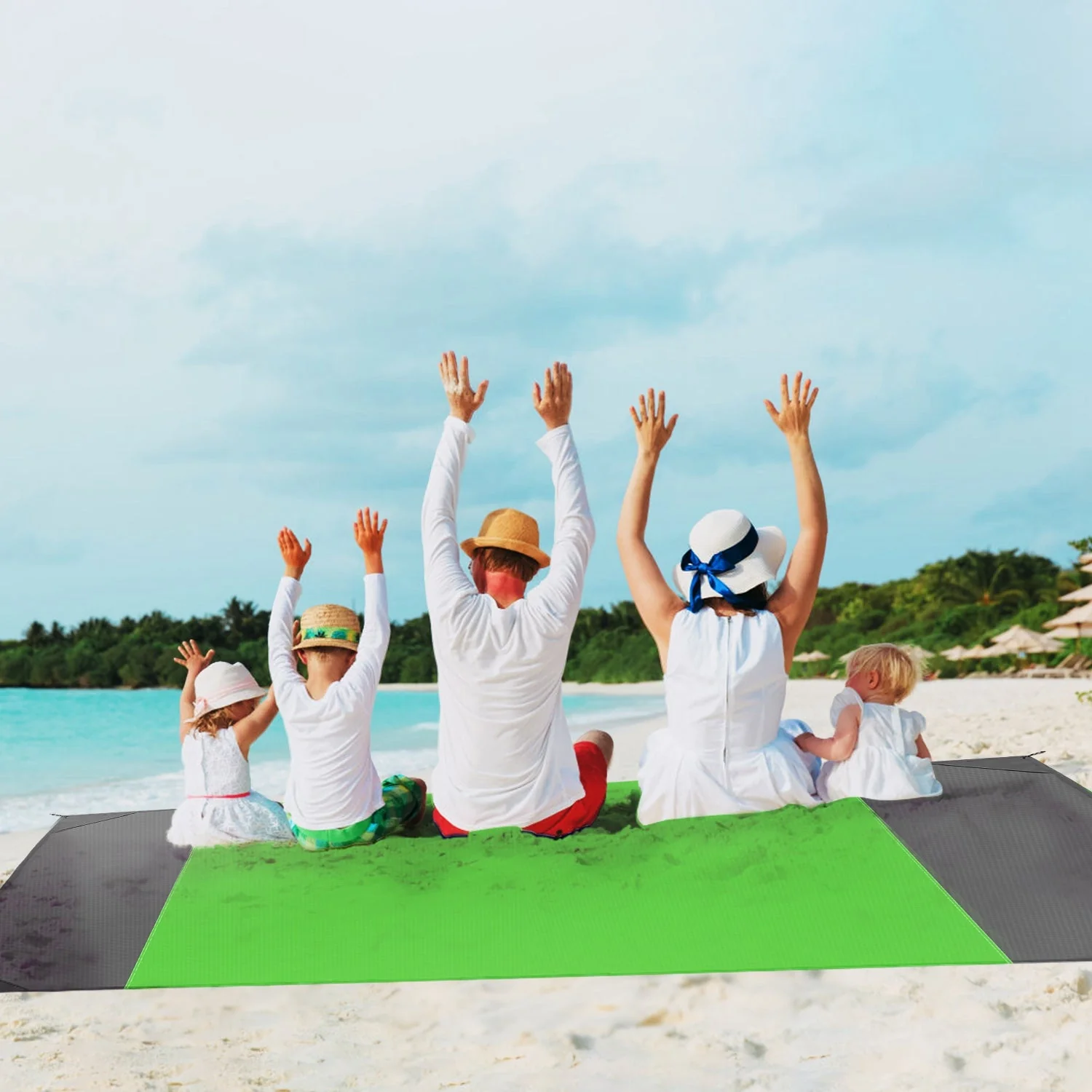 GBruno 82.6x78.7in Sand Proof Picnic Blanket - Image 2