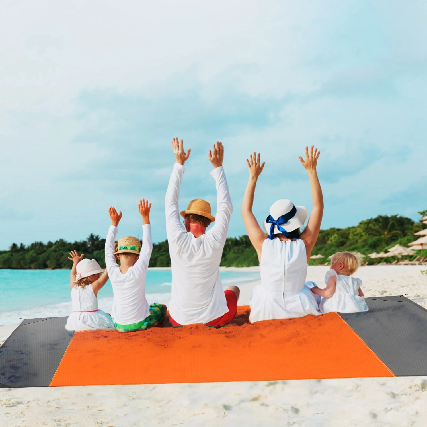 GBruno 82.6x78.7in Sand Proof Picnic Blanket - Image 2