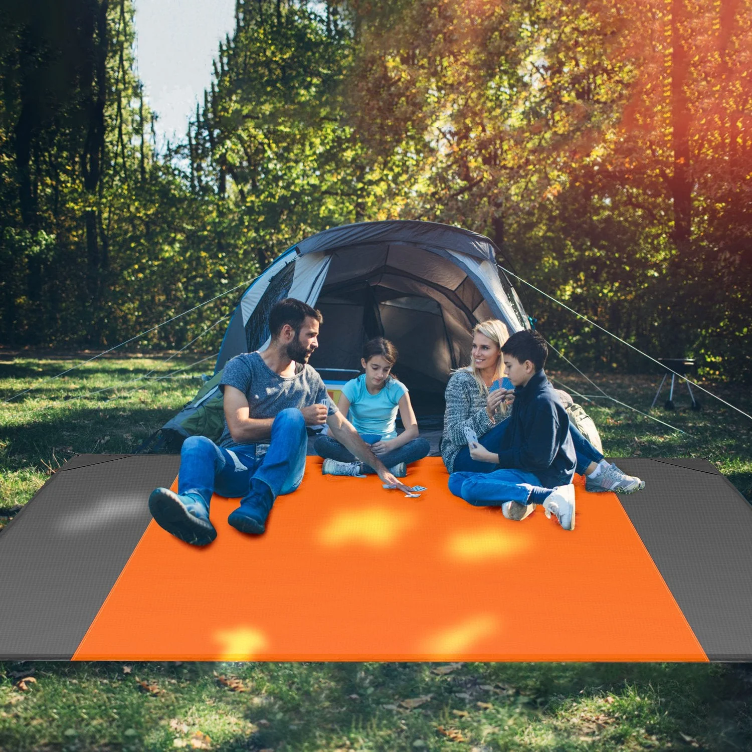 GBruno 82.6x78.7in Sand Proof Picnic Blanket - Image 4