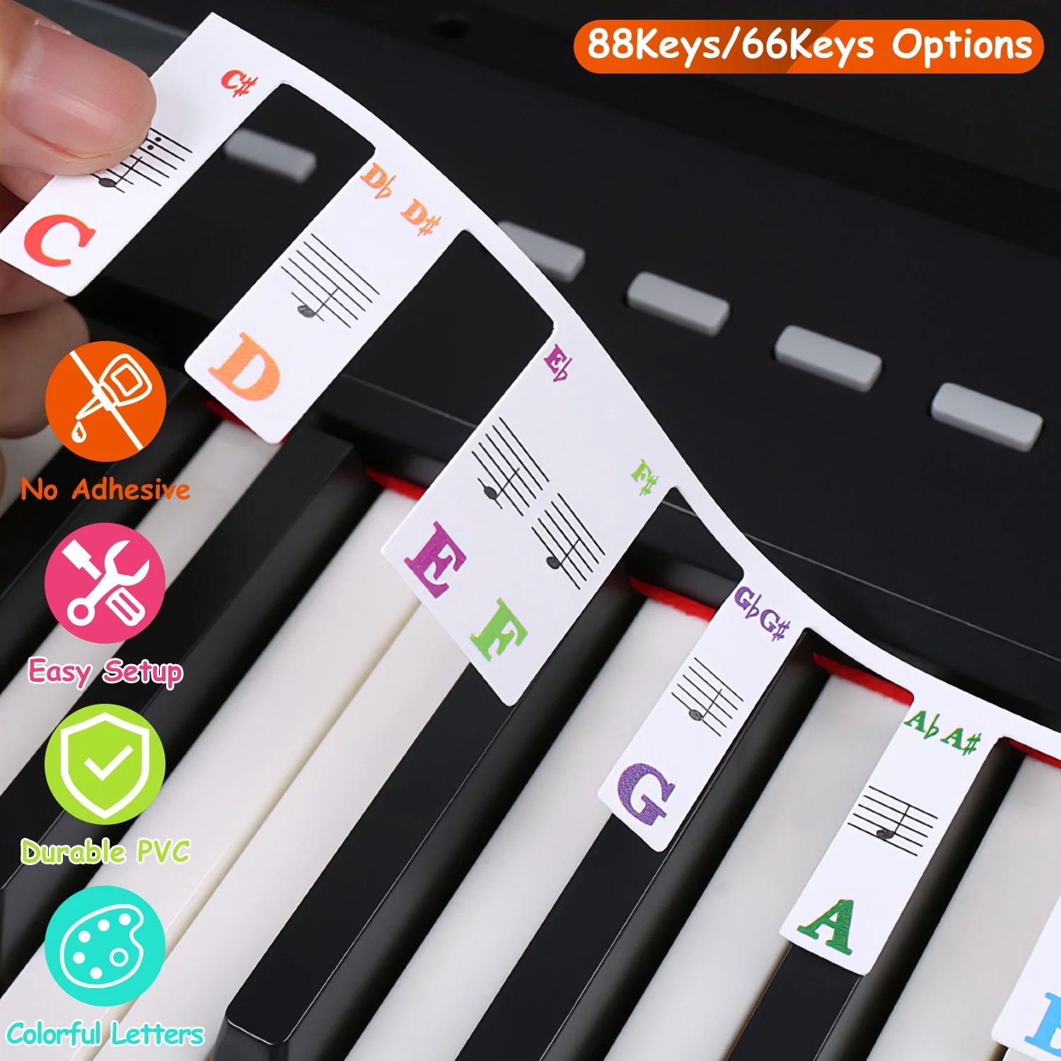 GBruno 88-Key Piano Keyboard Stickers - Image 3