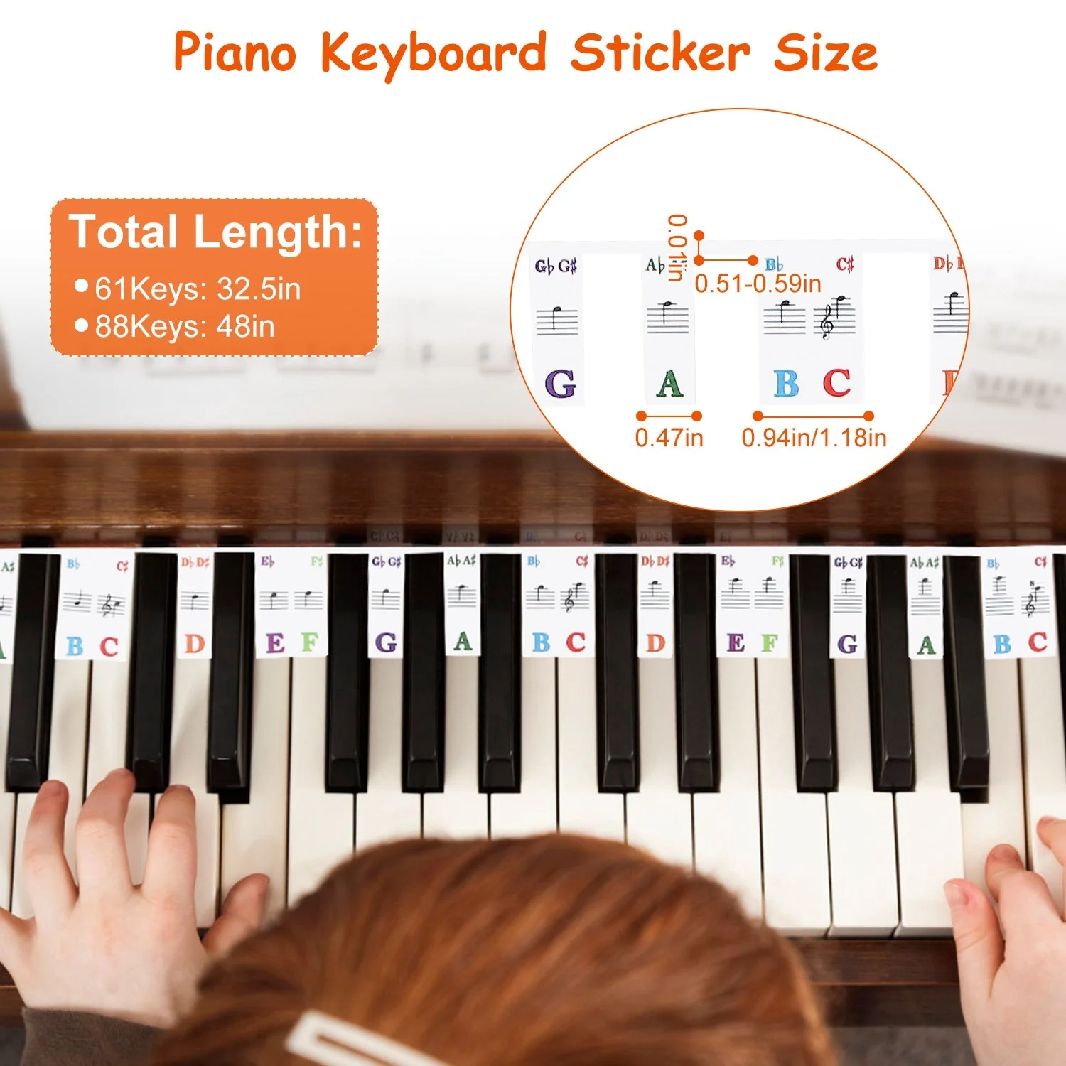 GBruno 88-Key Piano Keyboard Stickers - Image 4