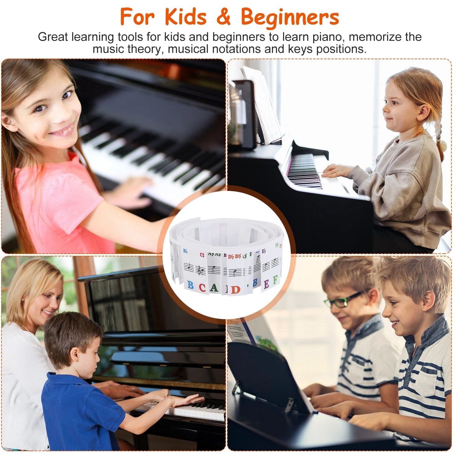 GBruno 88-Key Piano Keyboard Stickers - Image 7