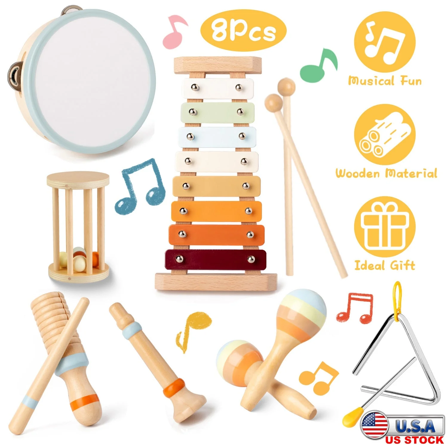 GBruno 8Pcs Toddler Musical Toys - Image 2
