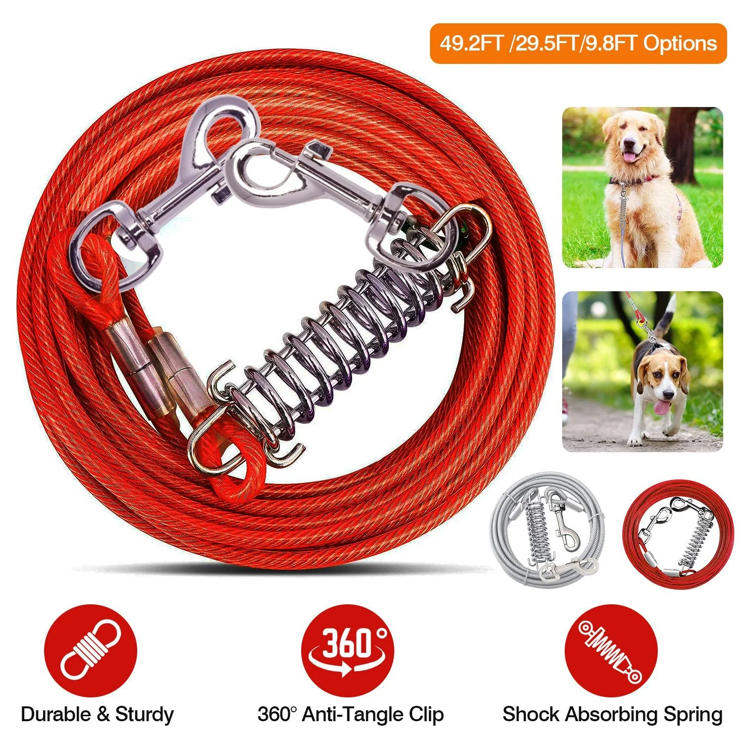 GBruno 9.8FT Dog Tie Out Cable - Image 4