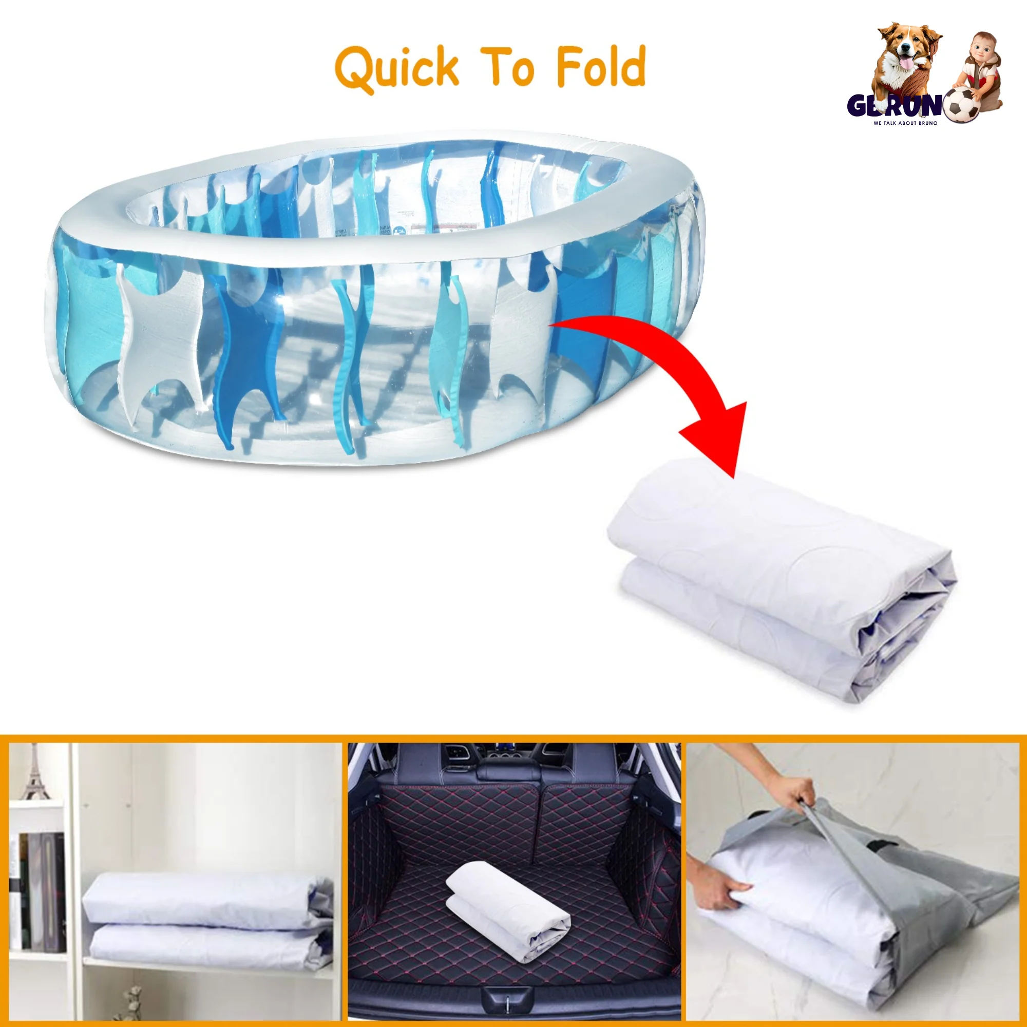 GBruno 90×60×20” Inflatable Swimming Pool - Image 5