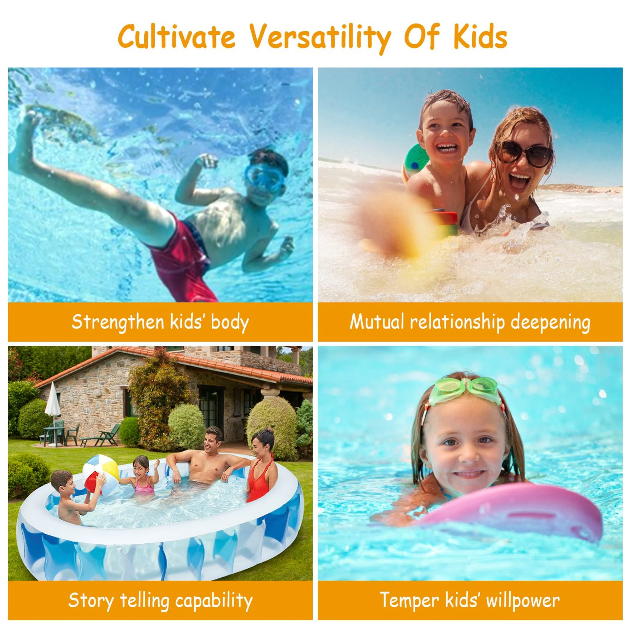 GBruno 90×60×20” Inflatable Swimming Pool - Image 6