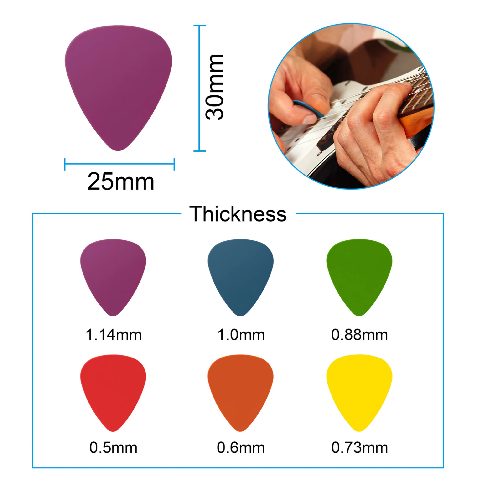 GBruno Acoustic Electric Plectrums Guitar Picks - Image 4