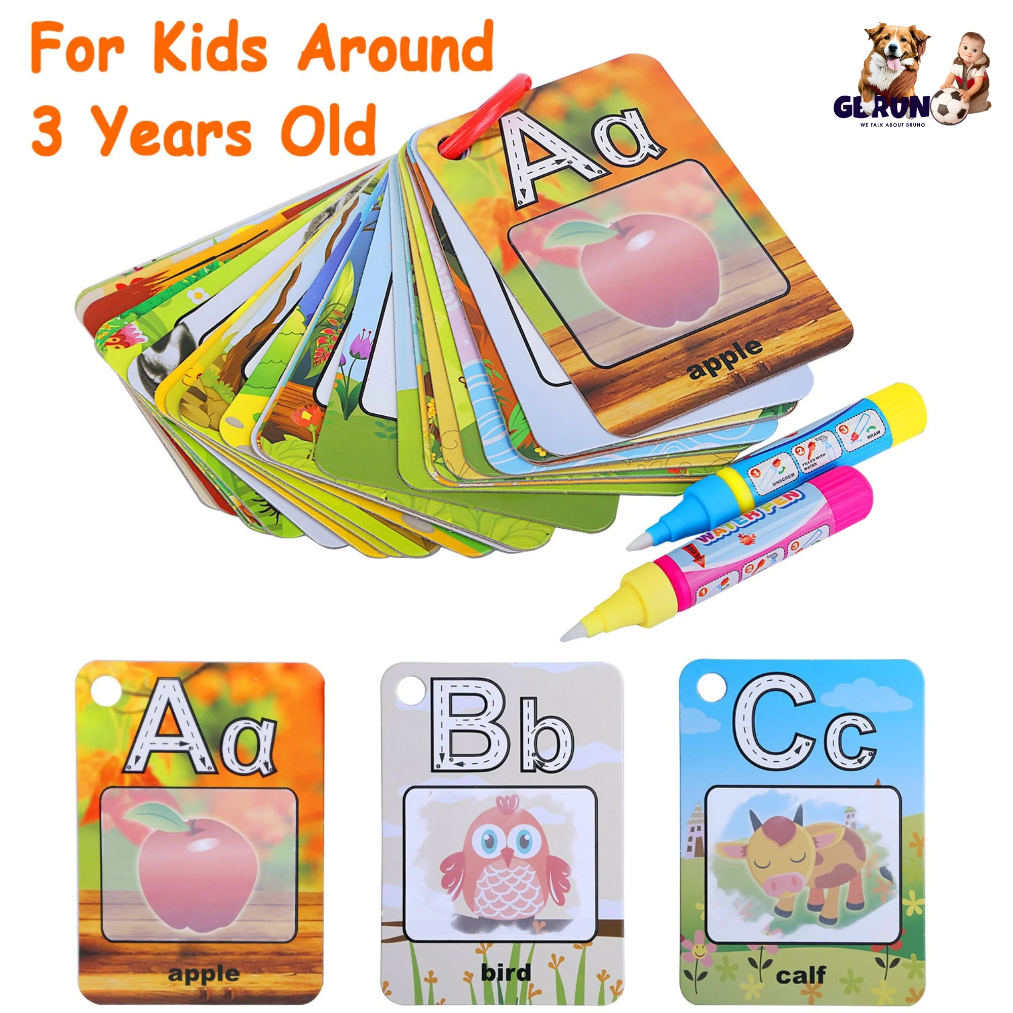 GBruno Alphabet Water Coloring Cards - Image 2