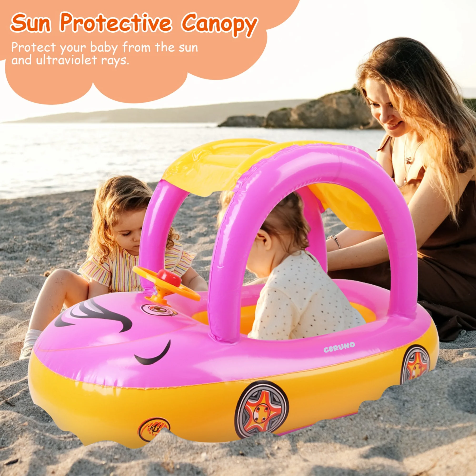 GBruno Baby Inflatable Pool Float Car - Image 5