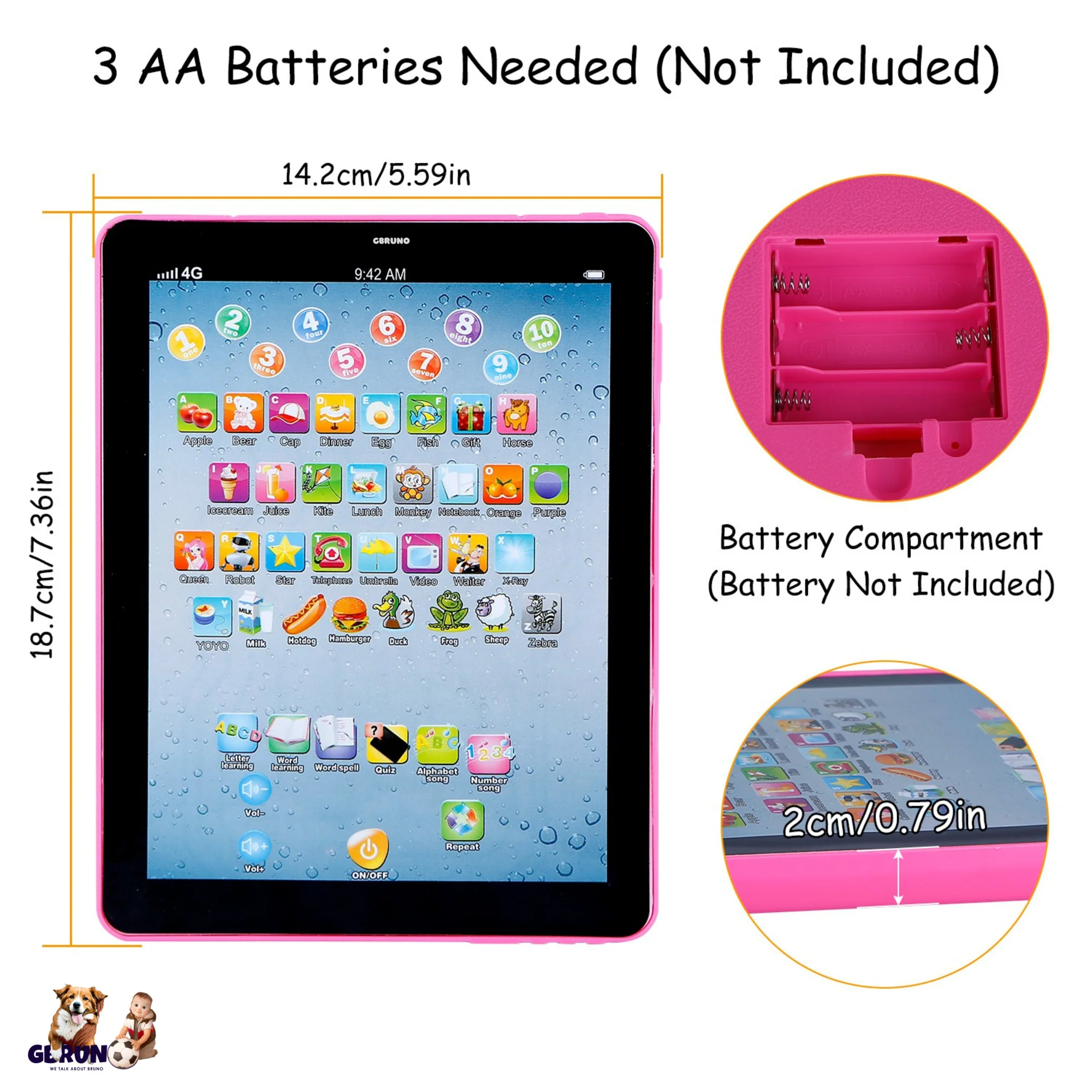 GBruno Baby Learning Tablet Educational - Image 3