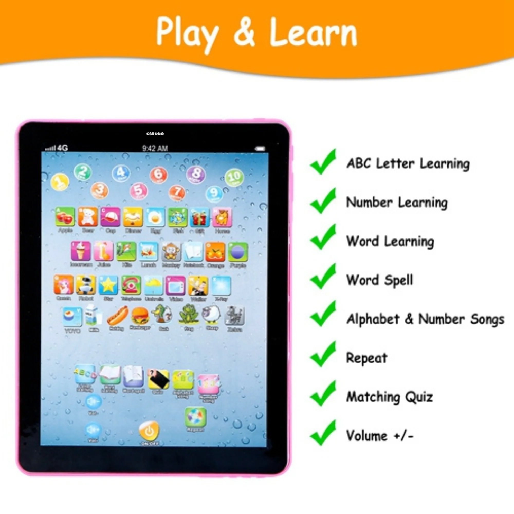 GBruno Baby Learning Tablet Educational - Image 6