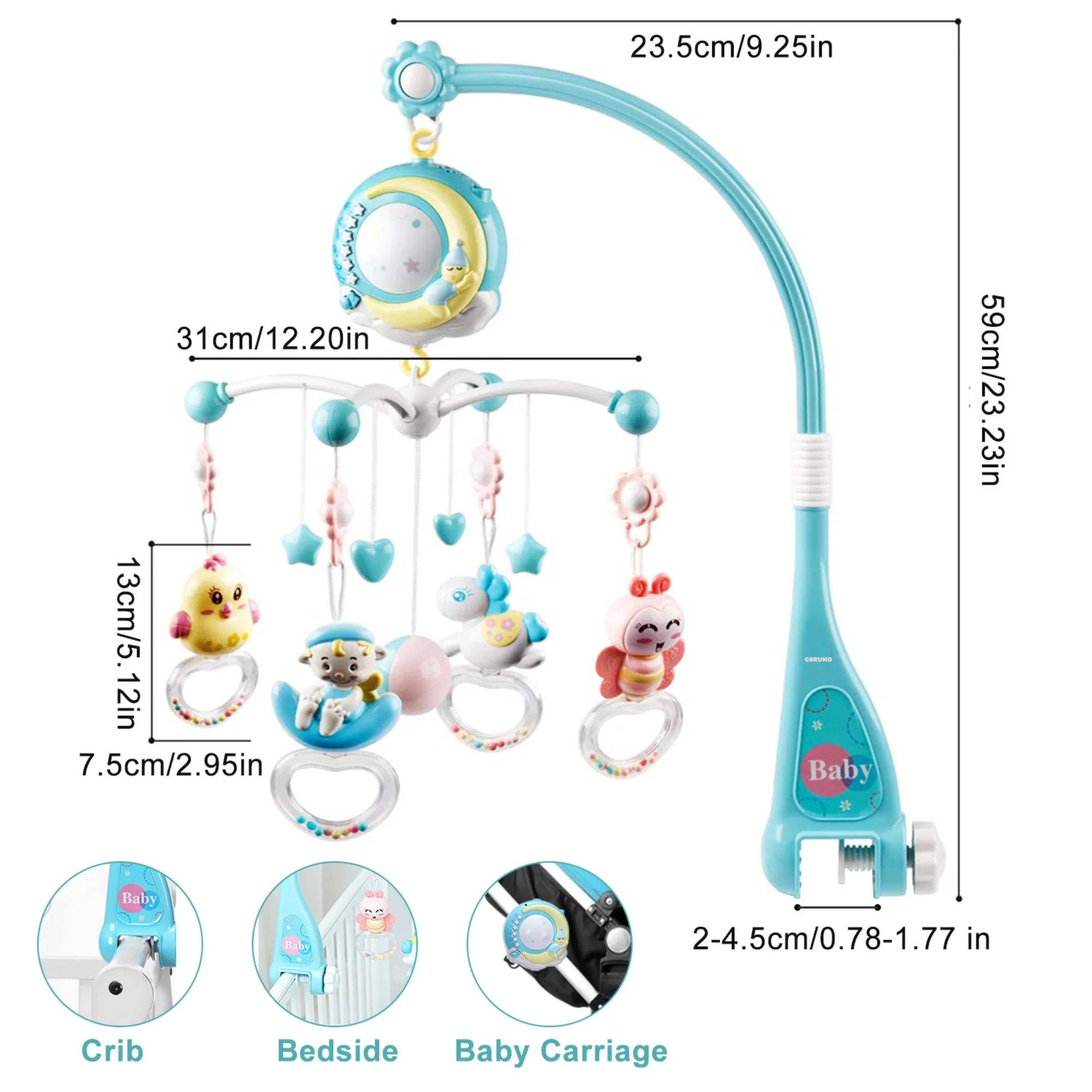 GBruno Baby Musical Crib - Image 4