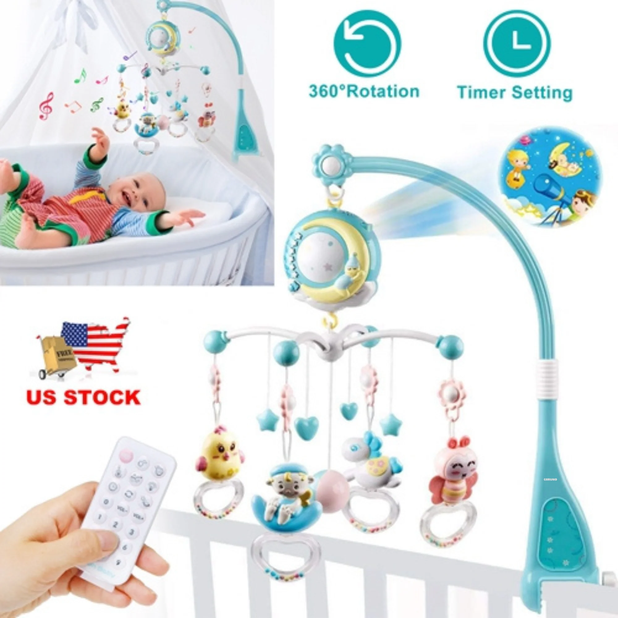 GBruno Baby Musical Crib - Image 6