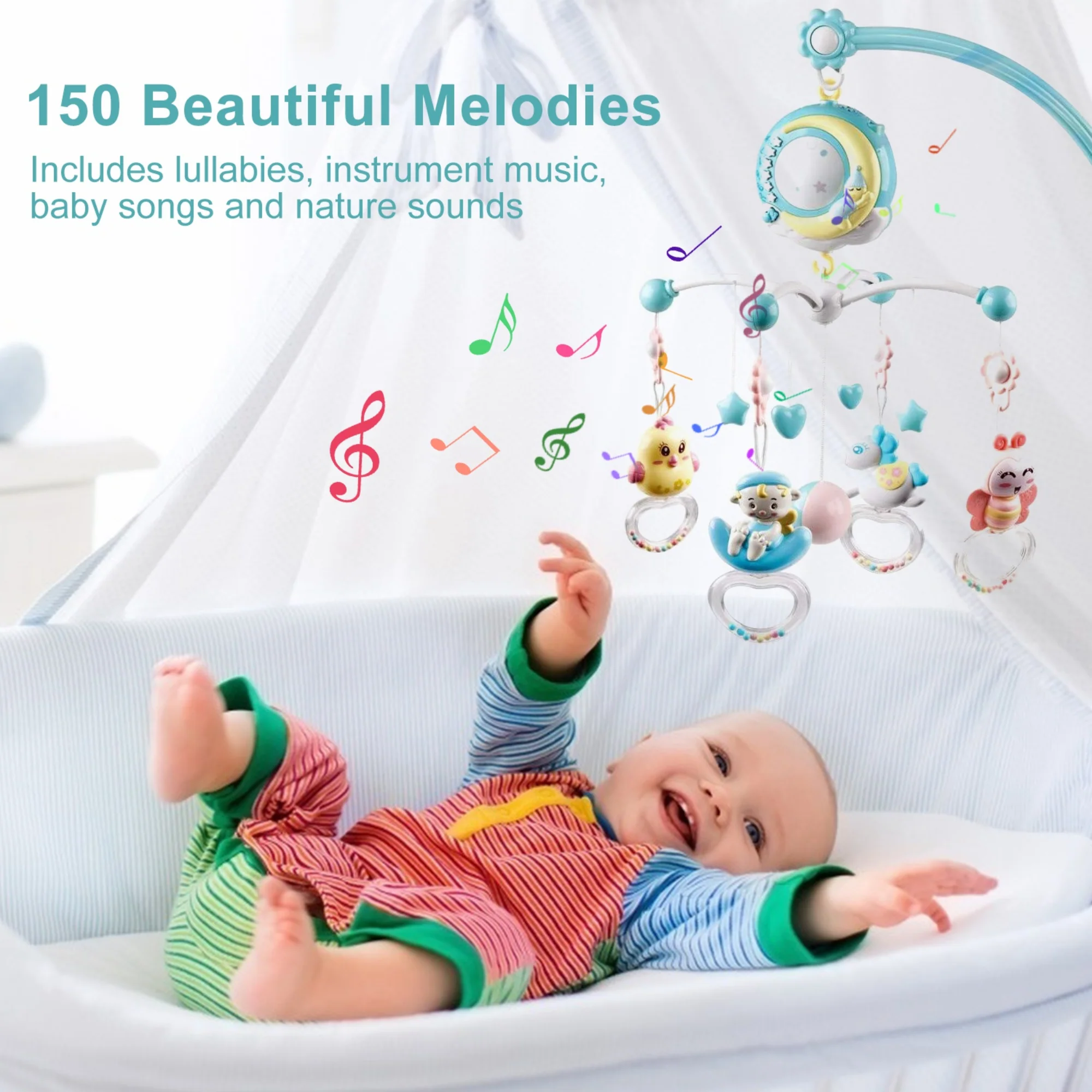 GBruno Baby Musical Crib Bed - Image 3
