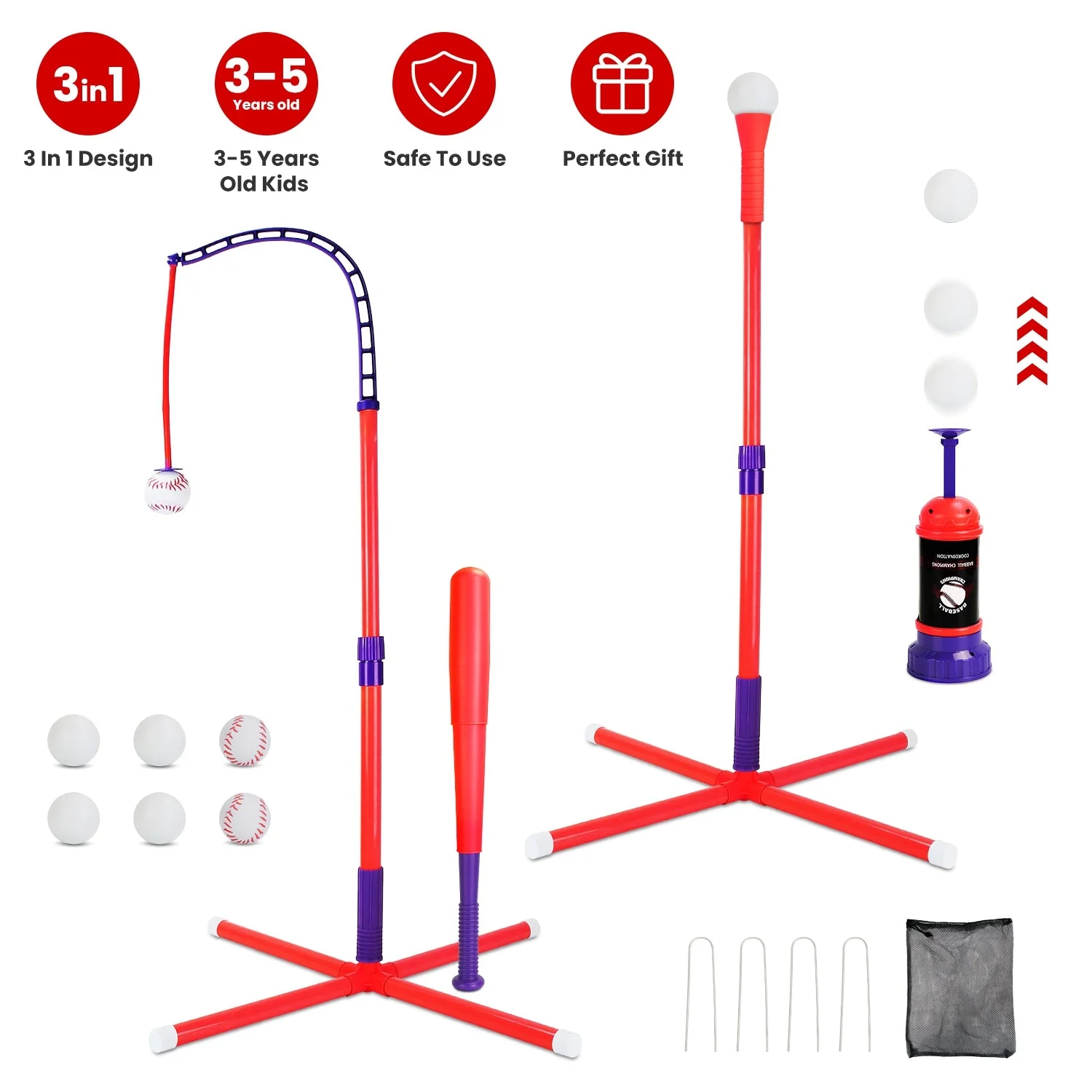 Gbruno Baseball Toy Kit for Ages 3–5 - Image 2