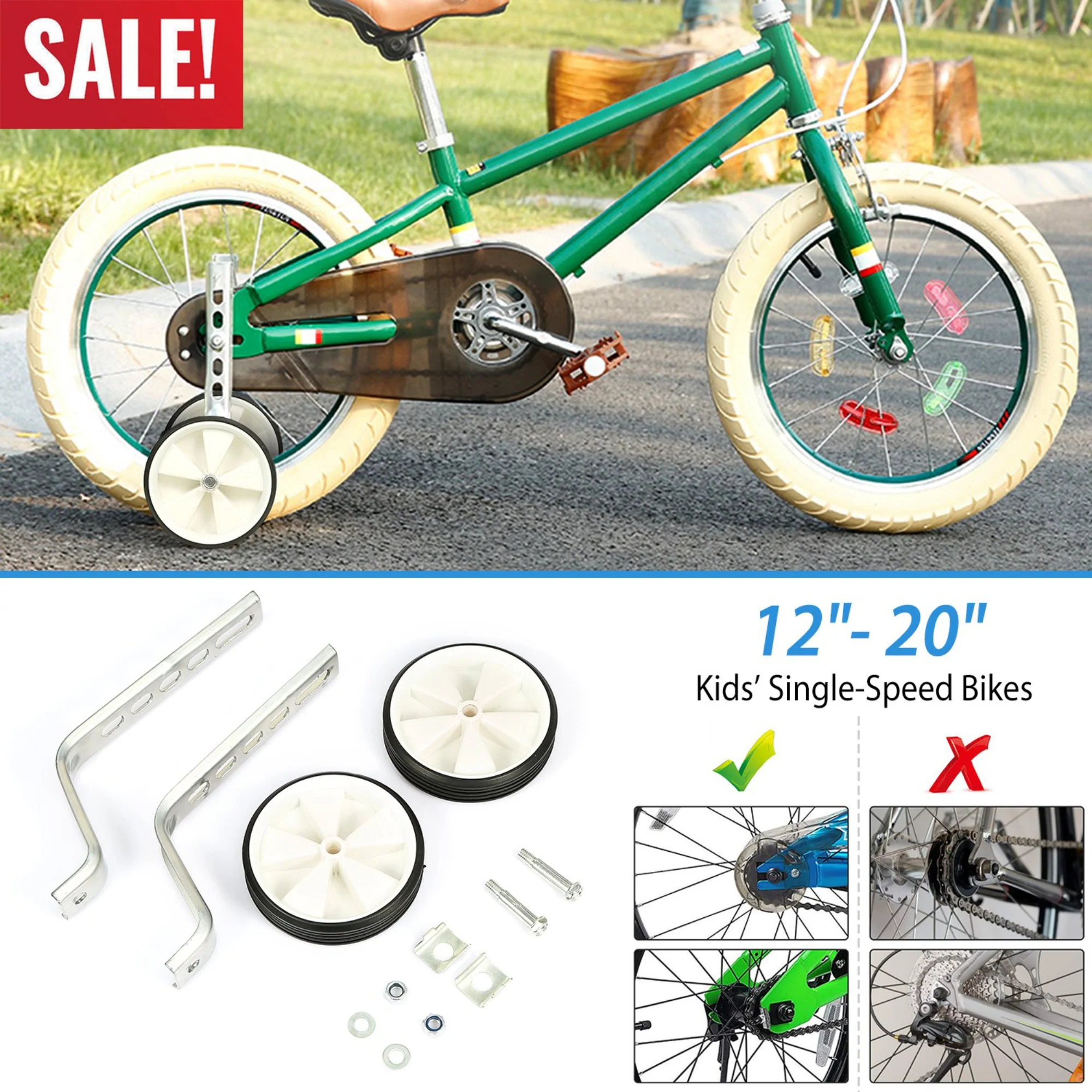 GBruno Bicycle Training Wheels - Image 3