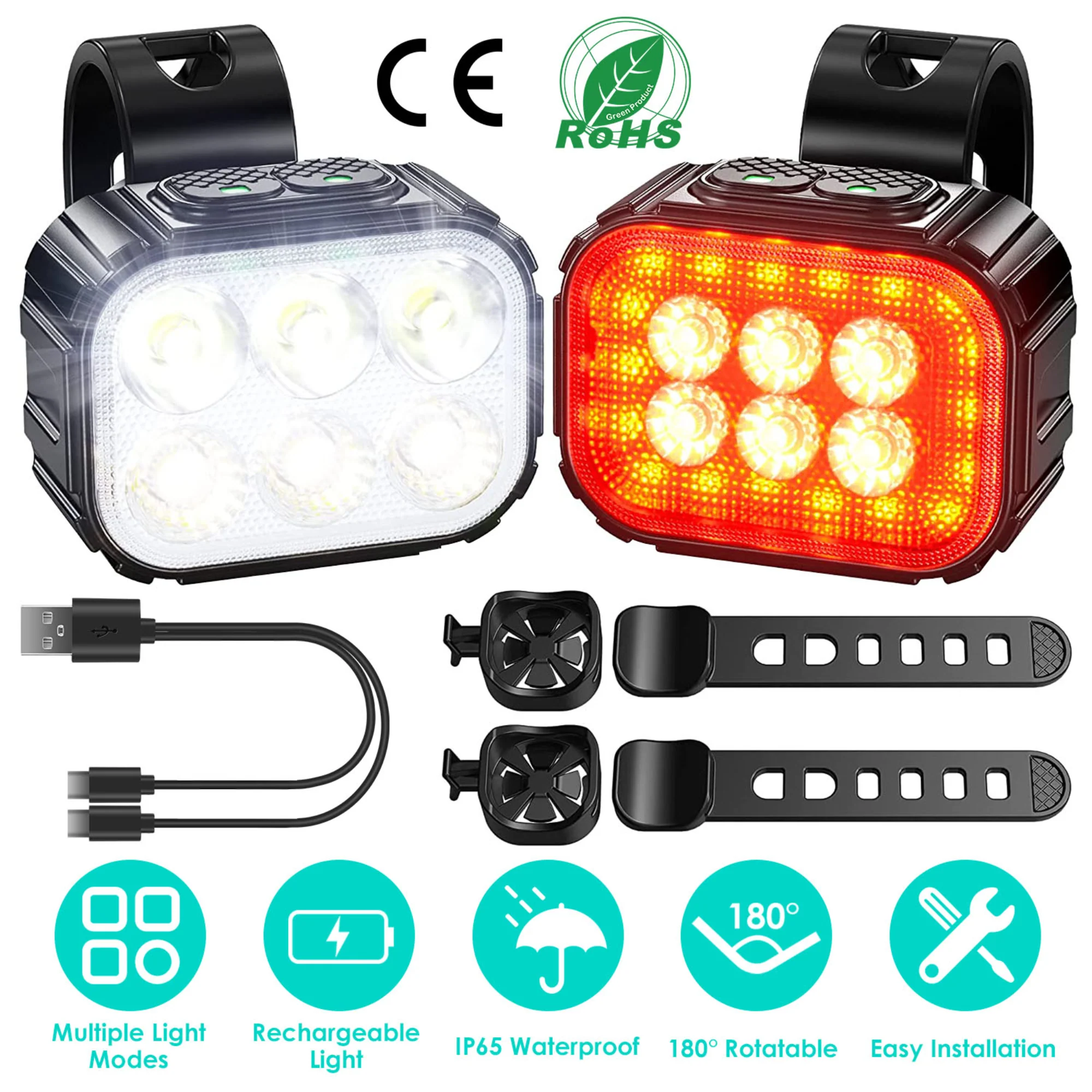 GBruno Bike Headlight TailLight - Image 2
