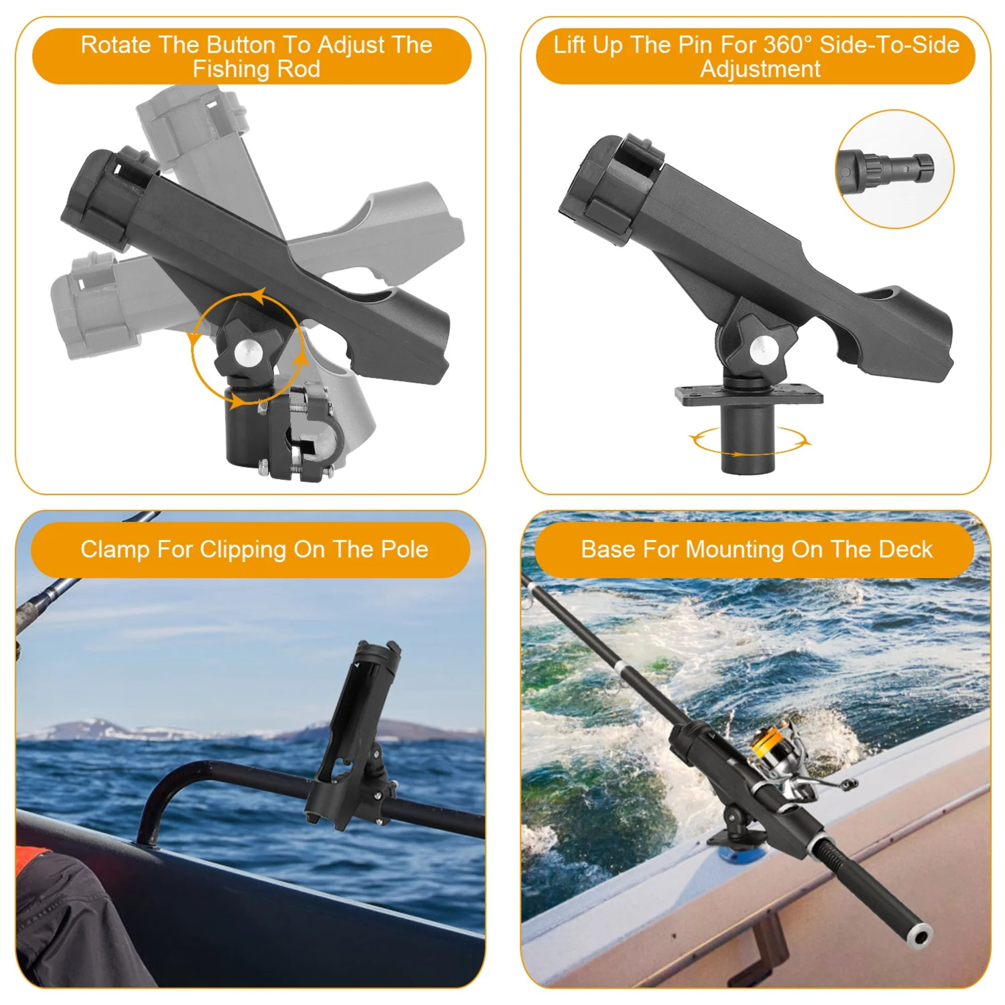 GBruno Boat Fishing Pole Rod Holder - Image 4
